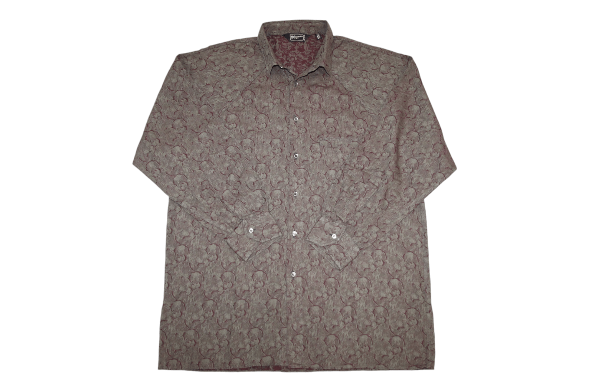Ermenegildo Zegna Ermenegildo Zegna Trivero Cotton Wool Baroque Jacquard Shirt Size US M / EU 48-50 / 2 - 1 Thumbnail