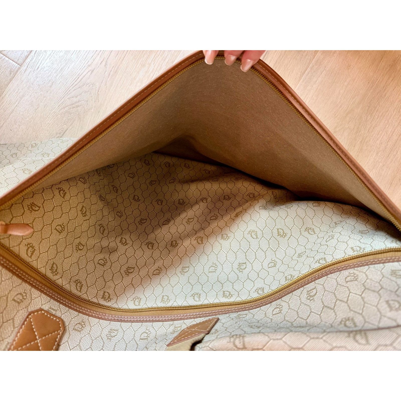 Dior DIOR Monogram Travel Duffle Bag 30x16" Logo Canvas | COA Size ONE SIZE - 12 Thumbnail