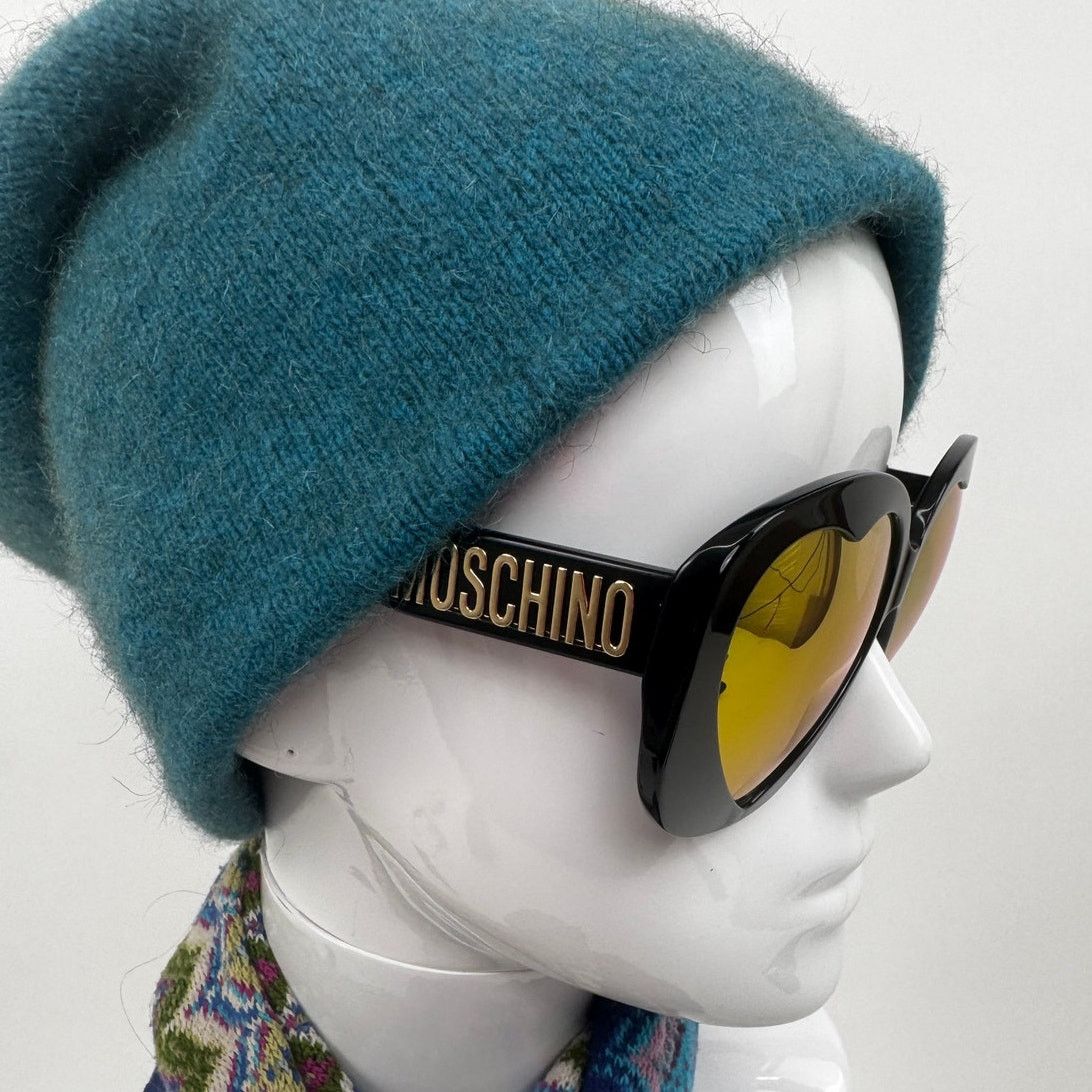 Moschino Moschino Heart Shaped Jet Black Oversized Frame Sunglasses Size ONE SIZE - 10 Thumbnail