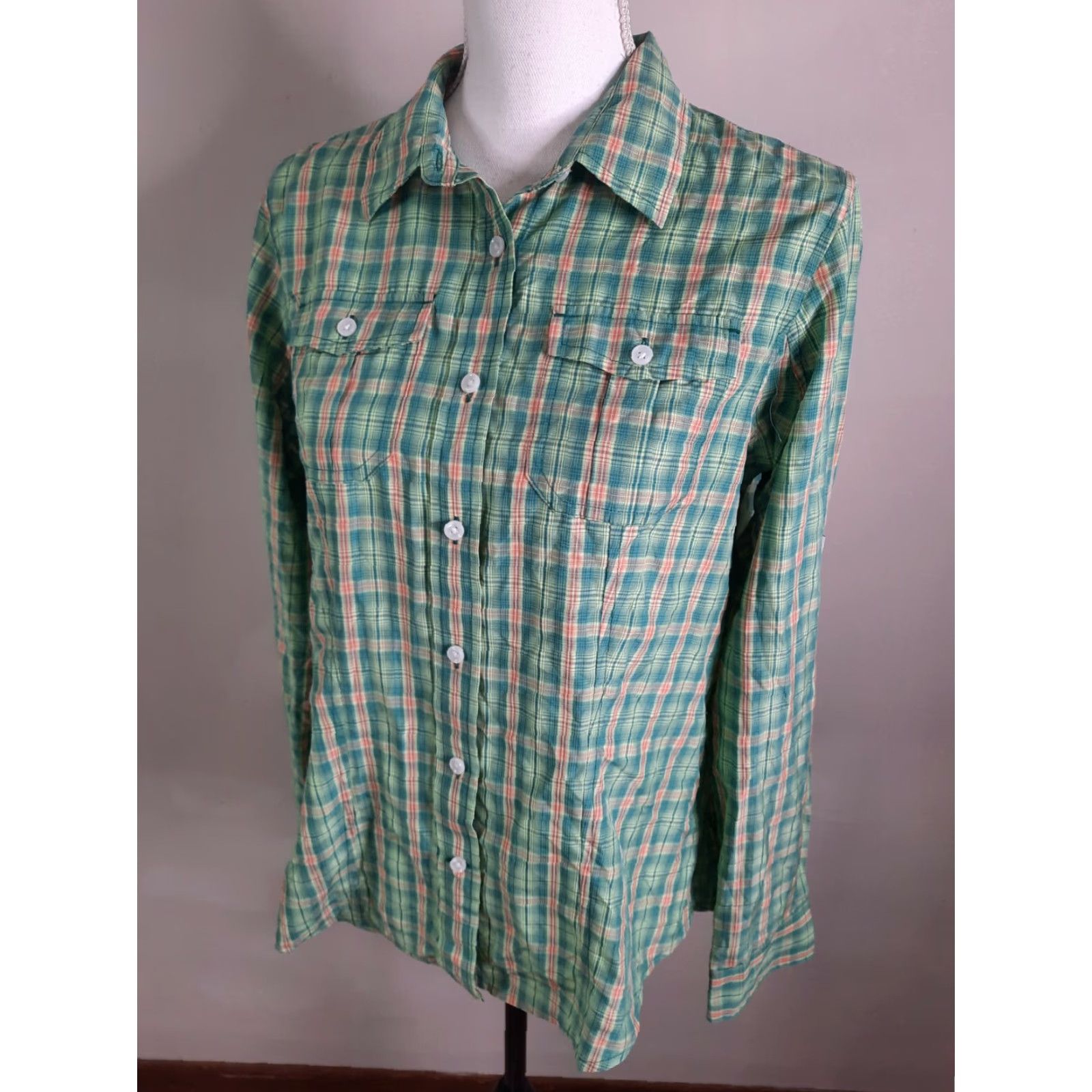 Duluth Trading Company Duluth Trading Co Women's Plaid Button Front Flannel Shirt Nylon L3S Shirt Size S / US 4 / IT 40 - 4 Thumbnail