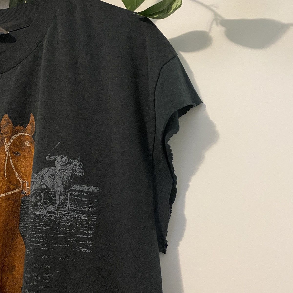 Vintage Vintage 80s Kentucky Derby Chopped T-Shirt Size US L / EU 52-54 / 3 - 3 Thumbnail