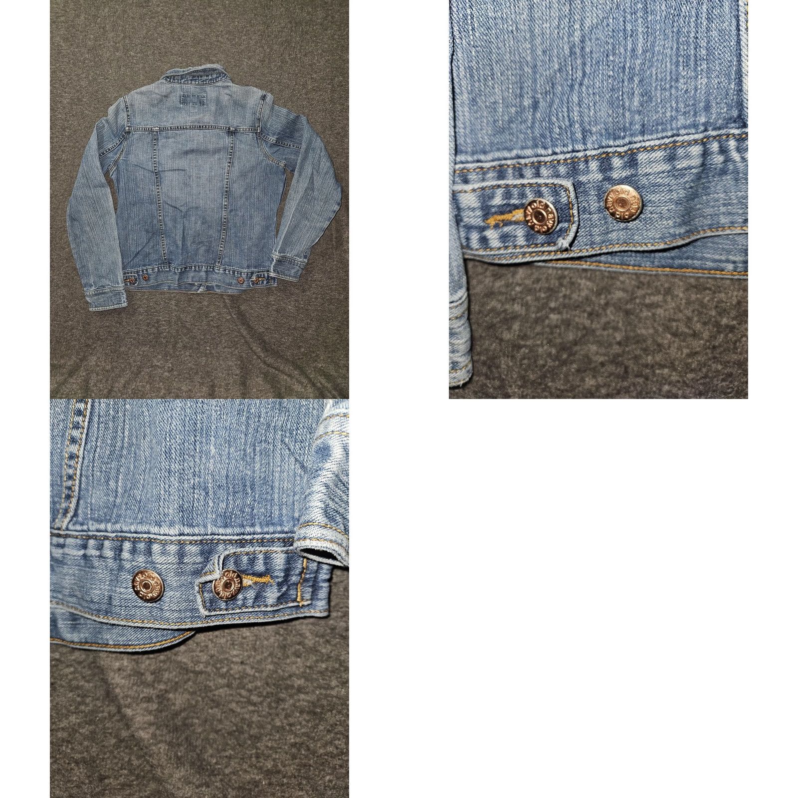Old Navy Old Navy Jacket Womens L Blue Denim Button Front Casual Trucker Jacket Size 36" / US 14 / IT 50 - 8 Thumbnail