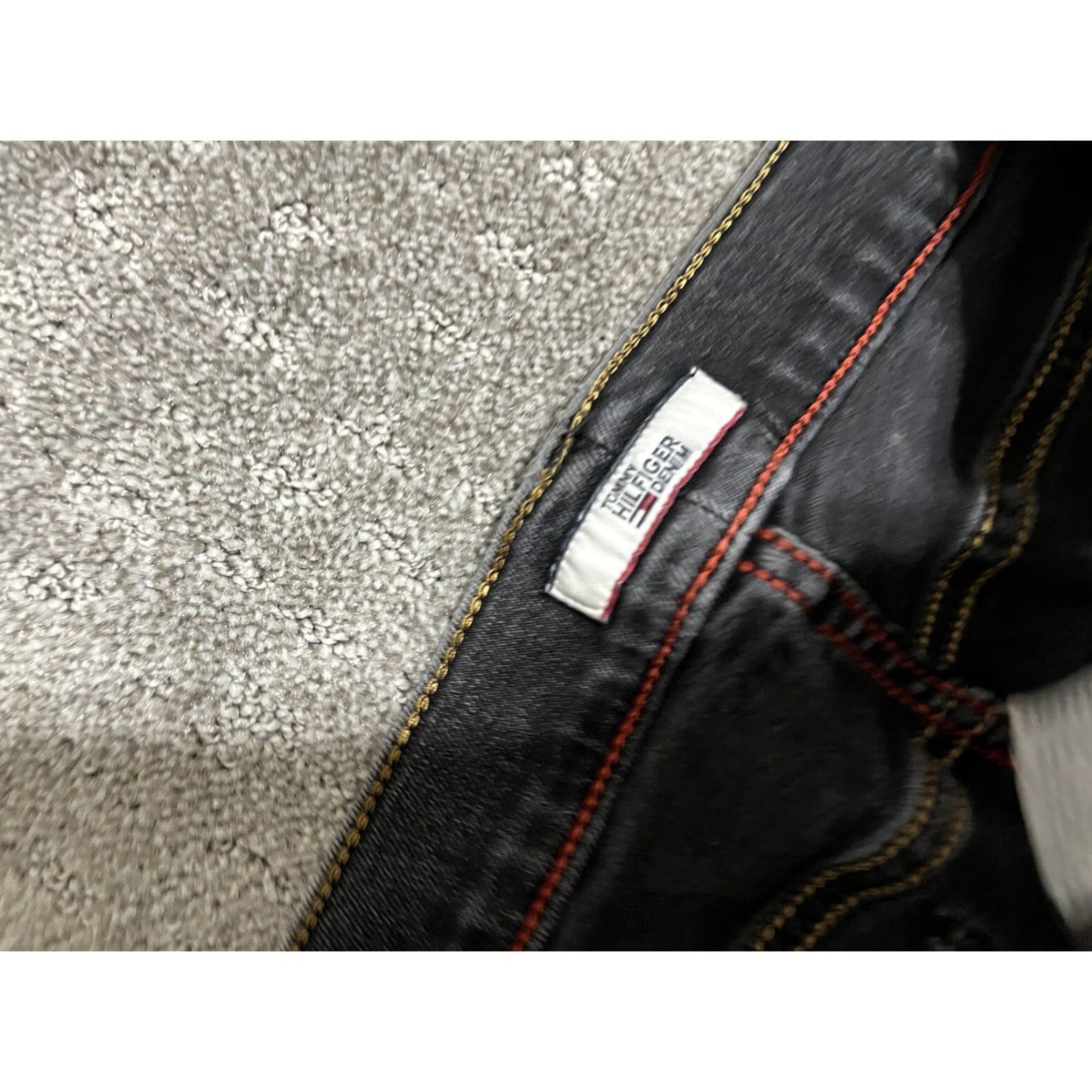 Tommy Hilfiger Tommy Hilfiger Skinny Jeans 12 Black Wash Distressed Raw Hem Stretch Women's Denim Jeans Modern Classic Womens Size 34" / US 12 / IT 48 - 6 Thumbnail