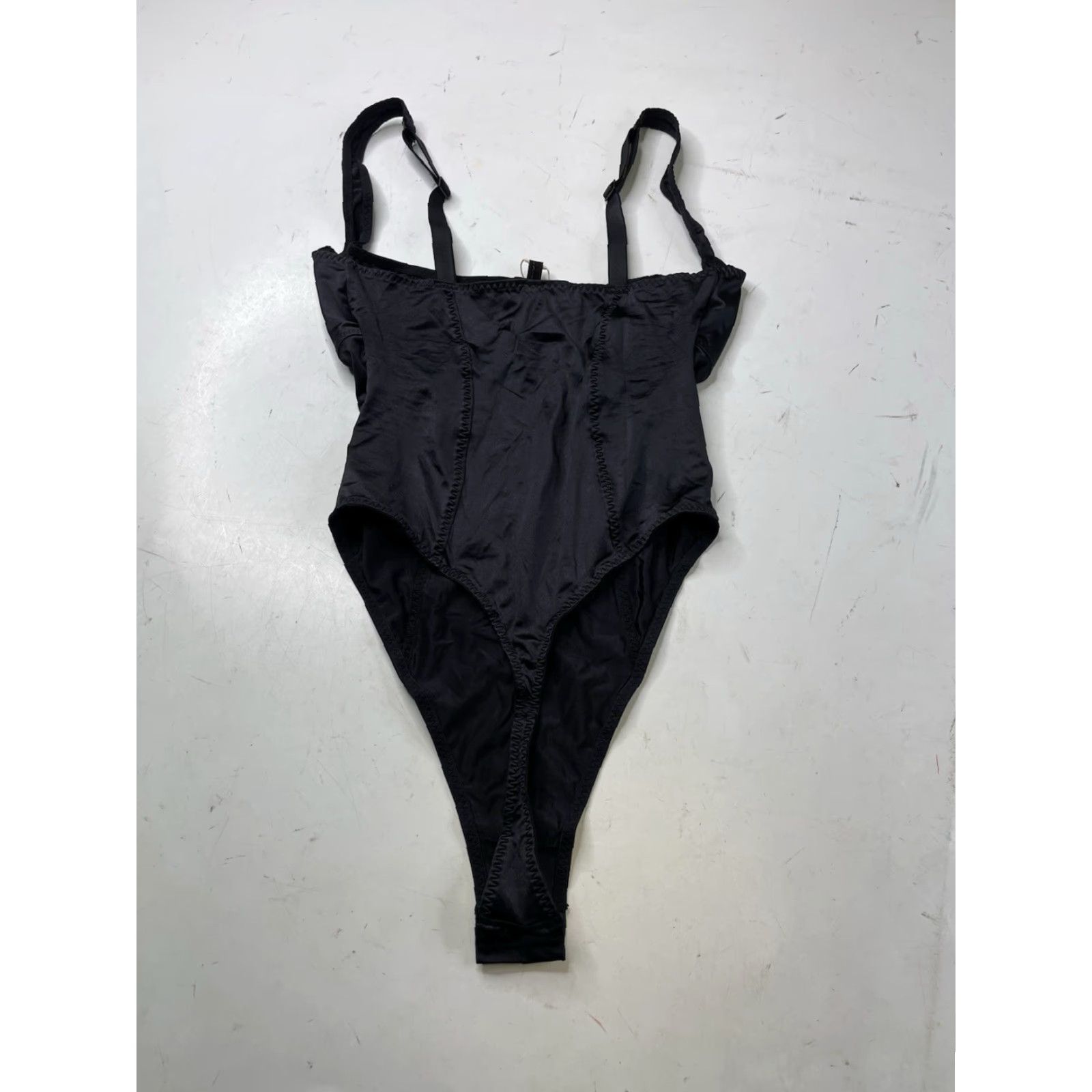 SKIMS NWT Skims Bodysuit Stretch Satin Onyx Black Size S Women One Piece Satin Bodysuit Womens Small NWT Skims Stretch Satin Bodysuit Onyx Size Small Size S / US 4 / IT 40 - 4 Thumbnail