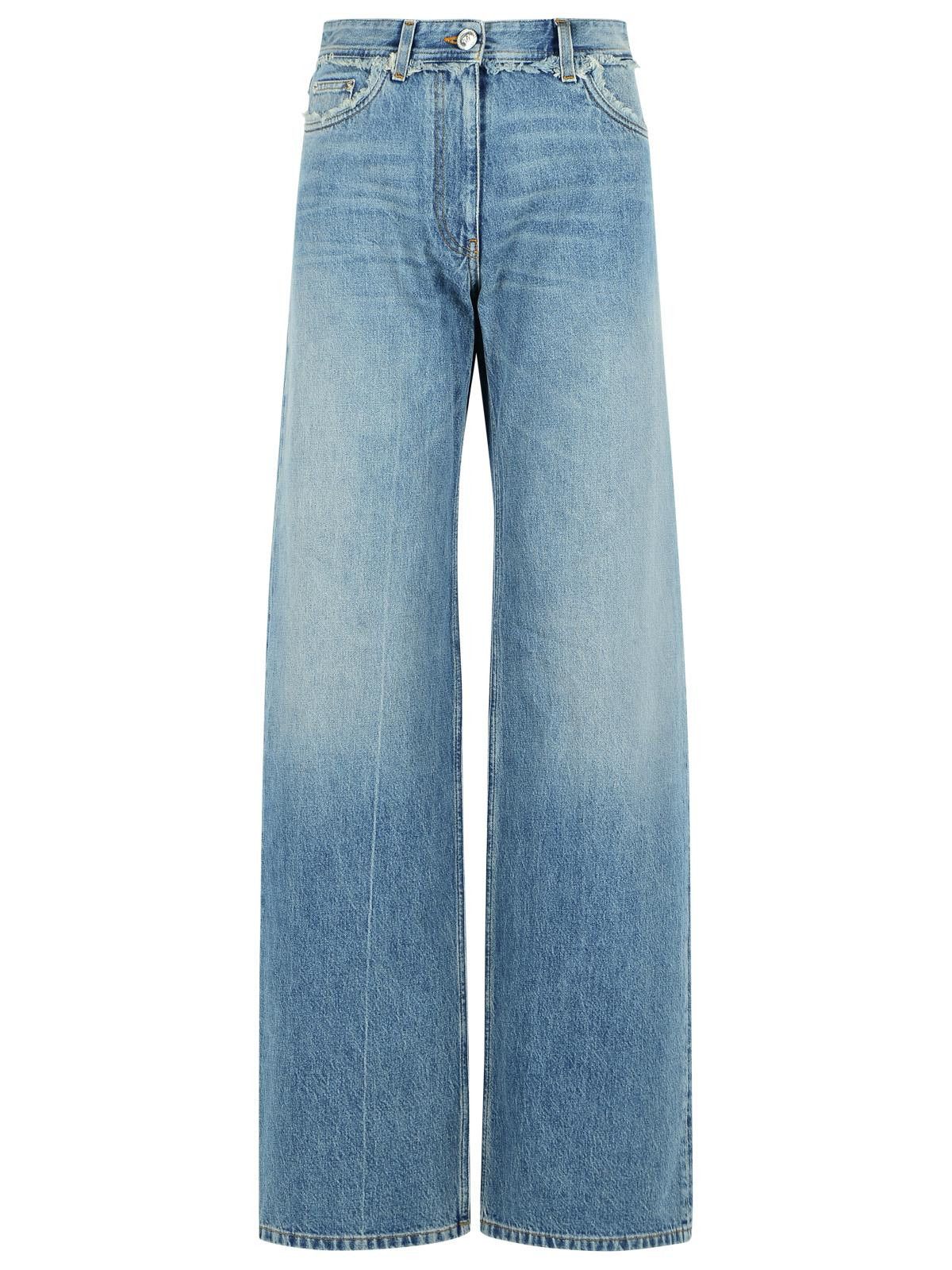 Versace VERSACE Blue Cotton Jeans Size 26" / US 2 / IT 38 - 1 Thumbnail