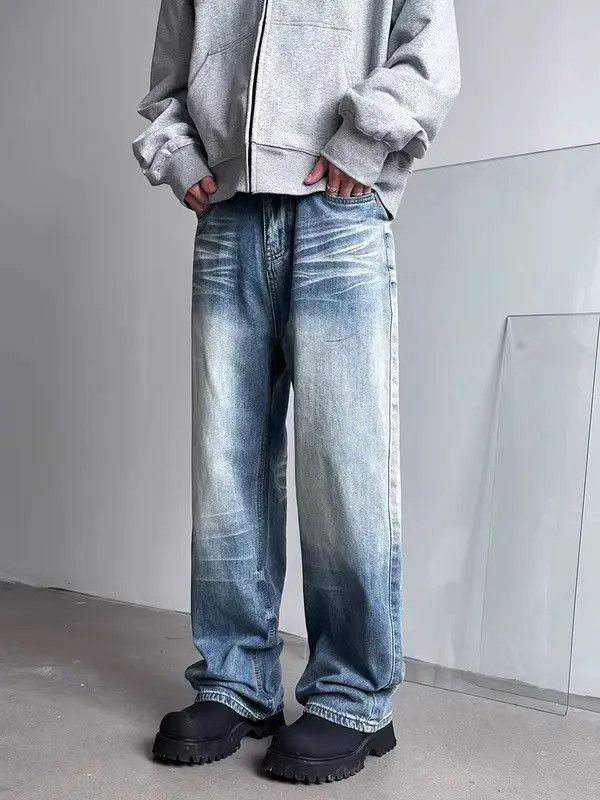 Japanese Brand Vintage Y2K washed liggy wide leg jeans Size US 34 / EU 50 - 2 Thumbnail
