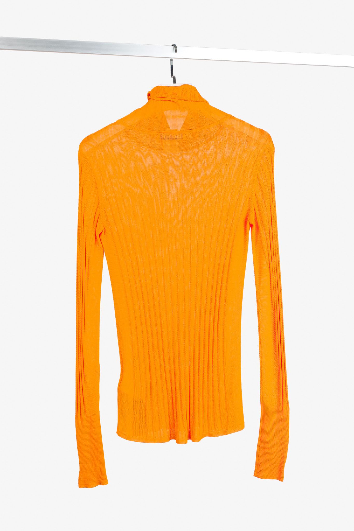 Hope Hope Shape Orange Ribbed Turtleneck Sweater Size M / US 6-8 / IT 42-44 - 2 Thumbnail