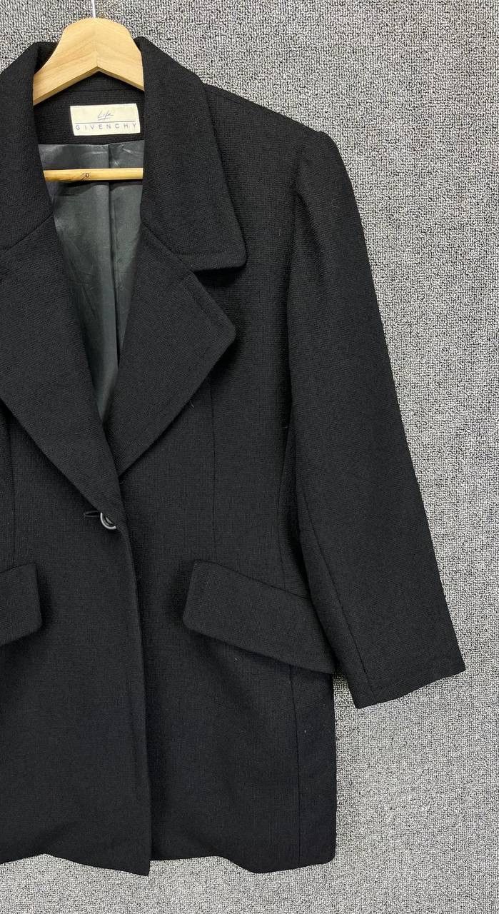 Givenchy Vintage Givenchy Luxury Black Wool Jacket Size M / US 6-8 / IT 42-44 - 8 Thumbnail