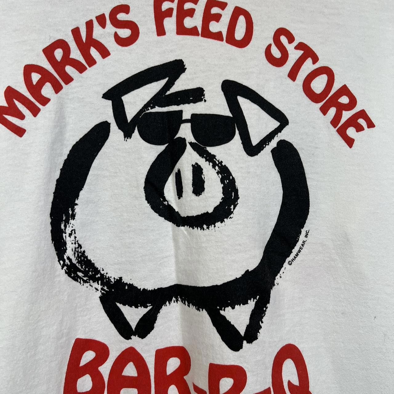 Designer Vintage Mark's Feed Store BBQ Pig T-Shirt 90s Fun T shirt XL Size US XL / EU 56 / 4 - 3 Thumbnail