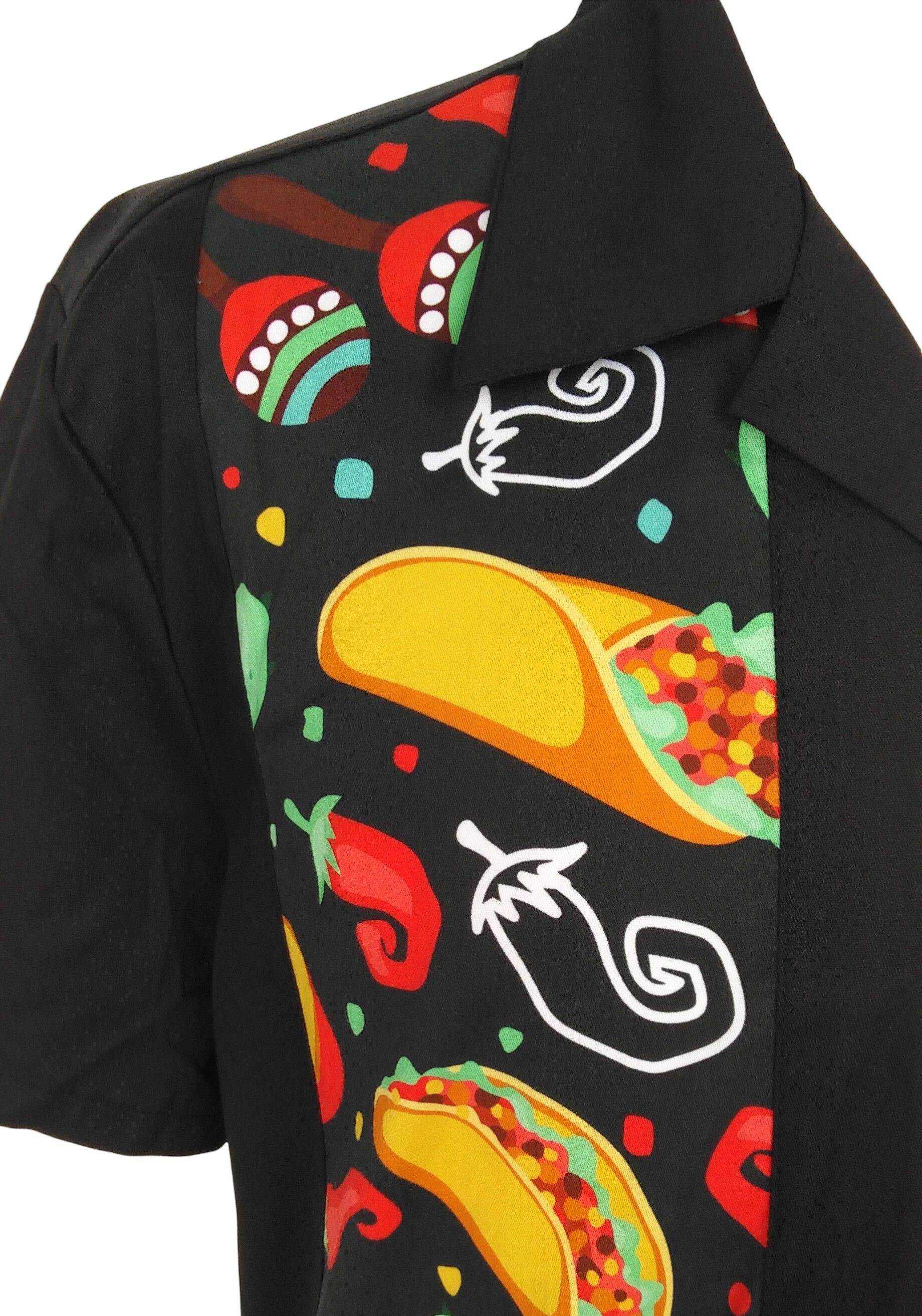 Other Summer Shirts Black Contrast Printed Panel Pocket Tops Size US XL / EU 56 / 4 - 5 Thumbnail