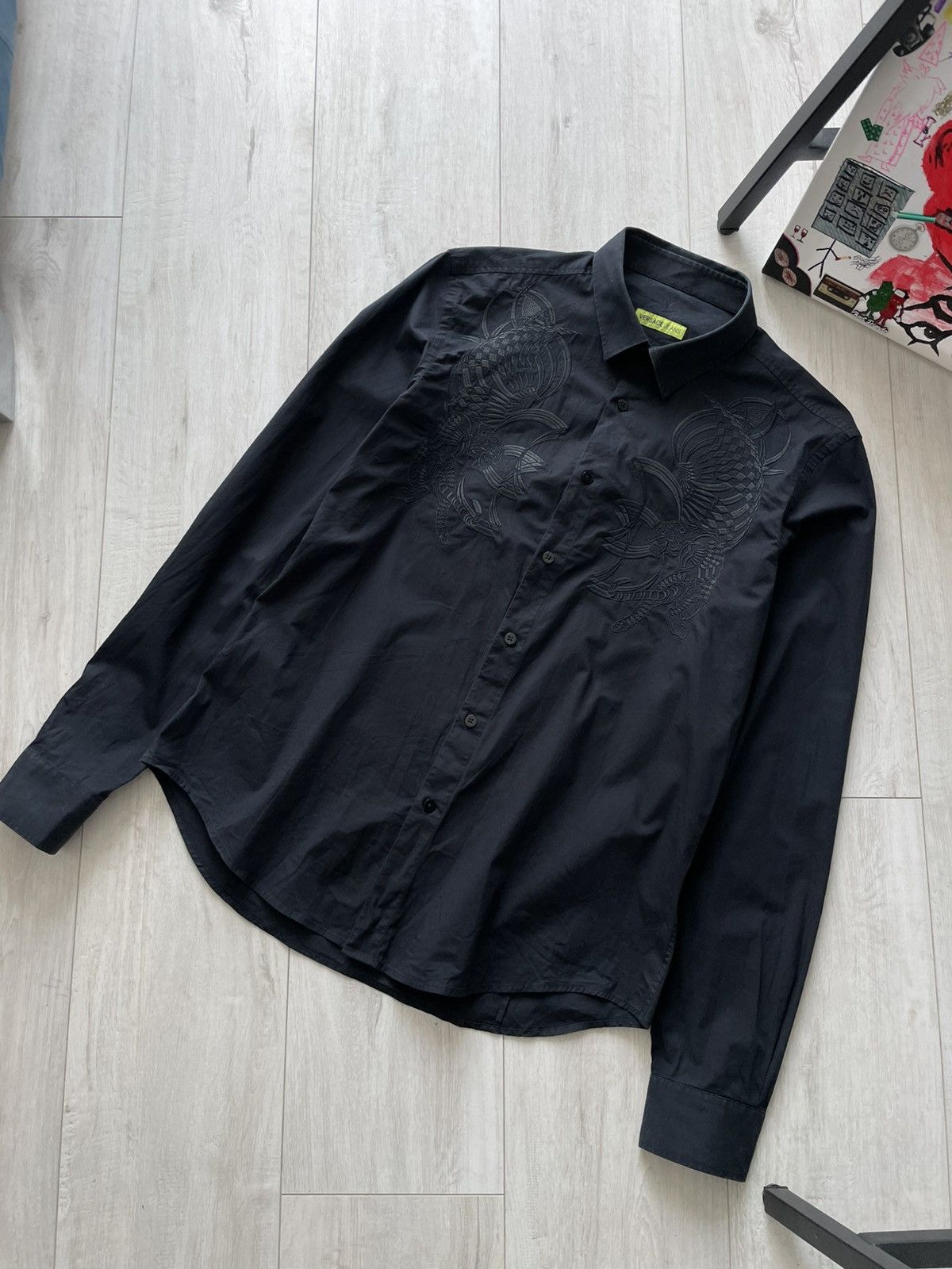 Versace Jeans Couture Versace Jeans Black Tiger Shirt Button Up Long Sleeve RARE Size US M / EU 48-50 / 2 - 4 Thumbnail