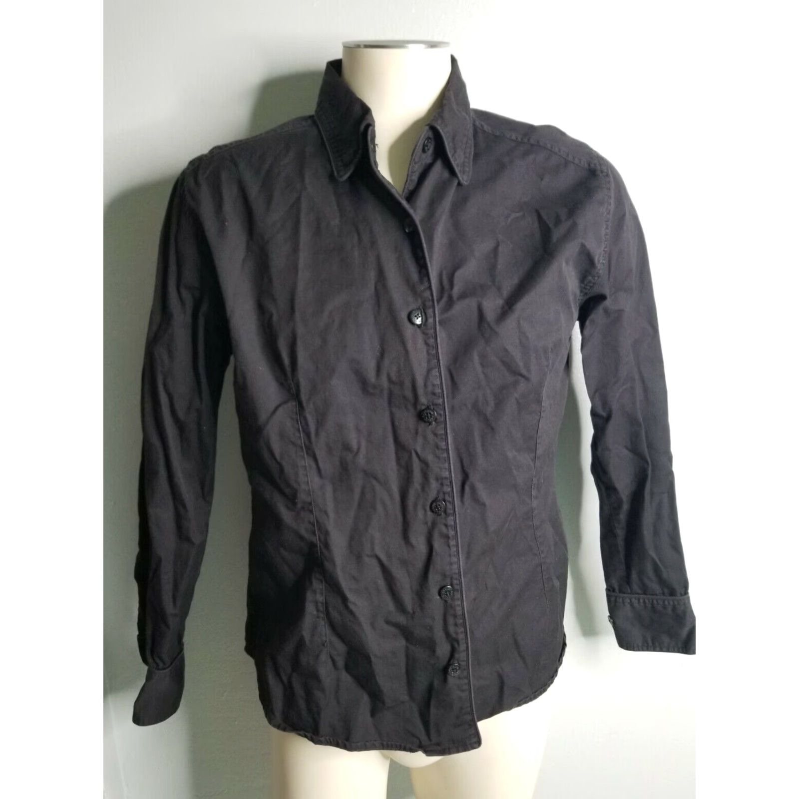Harley Davidson Harley-Davidson Women's Button Down Long Sleeve Shirt Blouse Size L Black Regular Fit Size L / US 10 / IT 46 - 2 Thumbnail