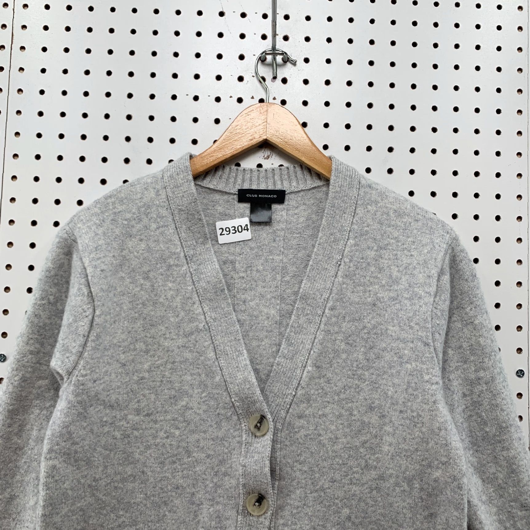 Club Monaco VINTAGE Club Monaco Wool Blend Cardigan Sweater Womens Small Gray Soft 18.5x25 Size S / US 4 / IT 40 - 7 Thumbnail