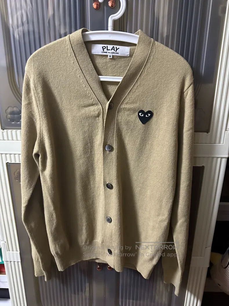 Comme Des Garcons Wool cardigan coffee color