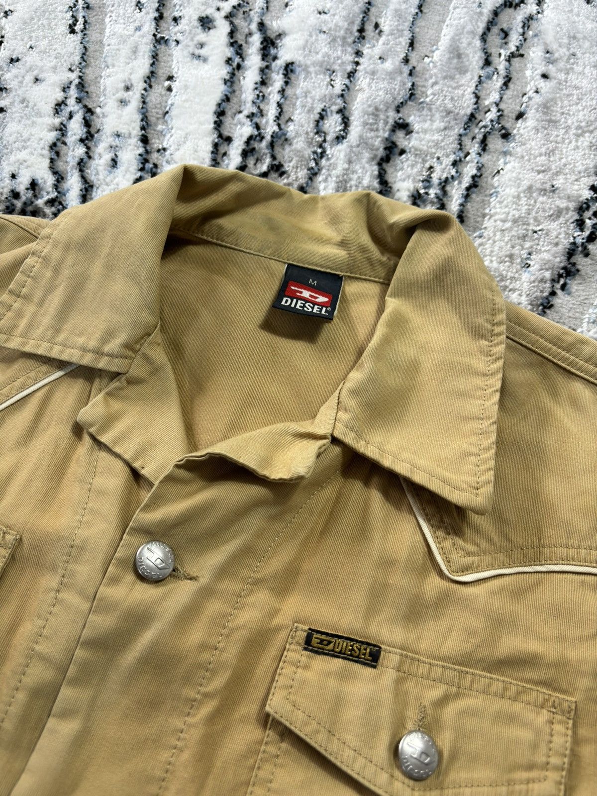 Diesel × Japanese Brand Vintage DIESEL Sun Faded Distressed Bomber Jacket Y2K 90s Size US M / EU 48-50 / 2 - 2 Thumbnail