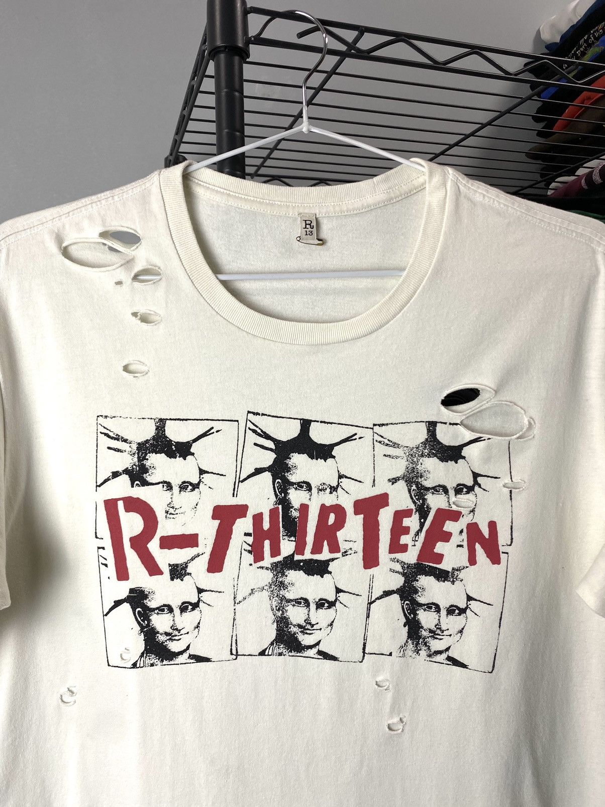 R13 Rare! R13 Mona Lisa Boy Distressed T Shirt Punk Rock Y2K Size US S / EU 44-46 / 1 - 3 Thumbnail