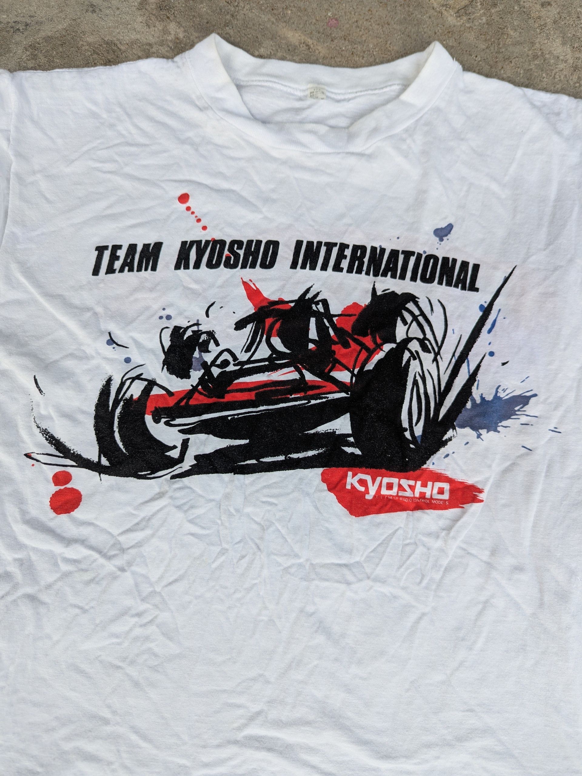 Japanese Brand 🇯🇵 Vintage 1990s Kyosho Japanese Harajuku Tee Distressed Size US S / EU 44-46 / 1 - 4 Thumbnail