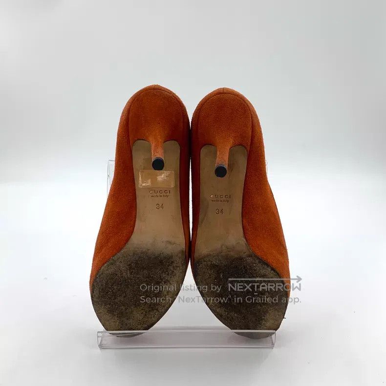 Gucci Gucci Orange suede fish mouth waterproof platform high hee Size US 12 / IT 42 - 5 Thumbnail