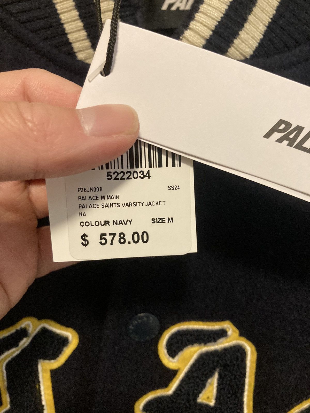 Palace Palace 2024SS Saint varsity jacket size M navy brand new Size US M / EU 48-50 / 2 - 4 Thumbnail