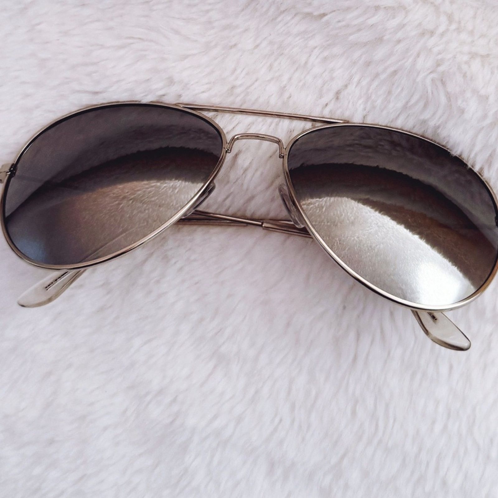 Other Francine Silver W/ Mirrored Lenses Aviator Sunglasses Size ONE SIZE - 1 Thumbnail
