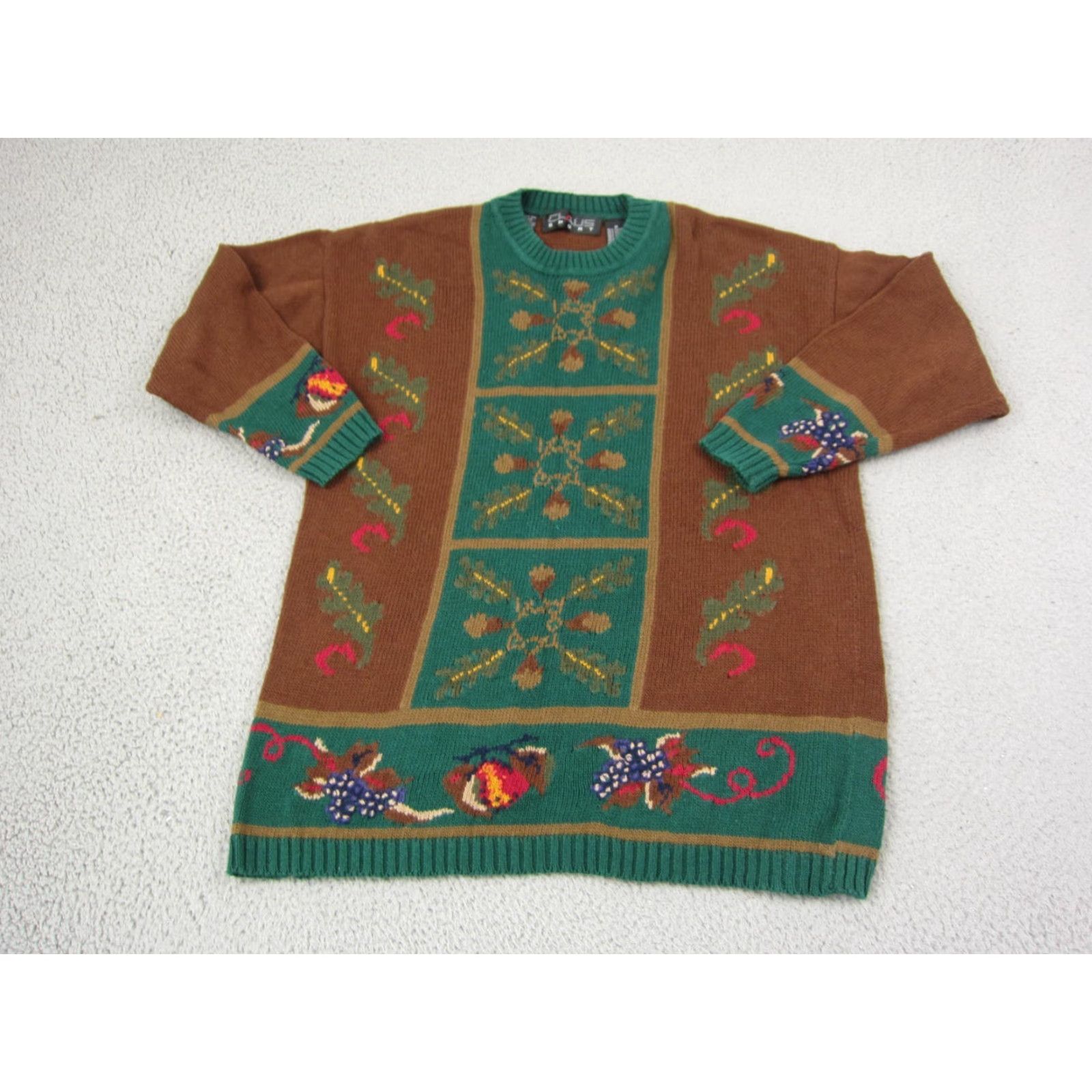 Vintage VINTAGE Chaus Sweater Womens M Green Christmas 80s Knit Crew Neck Pullover Holiday Casual Knitwear Breathable All Seasons Mens Womens Size M / US 6-8 / IT 42-44 - 2 Thumbnail