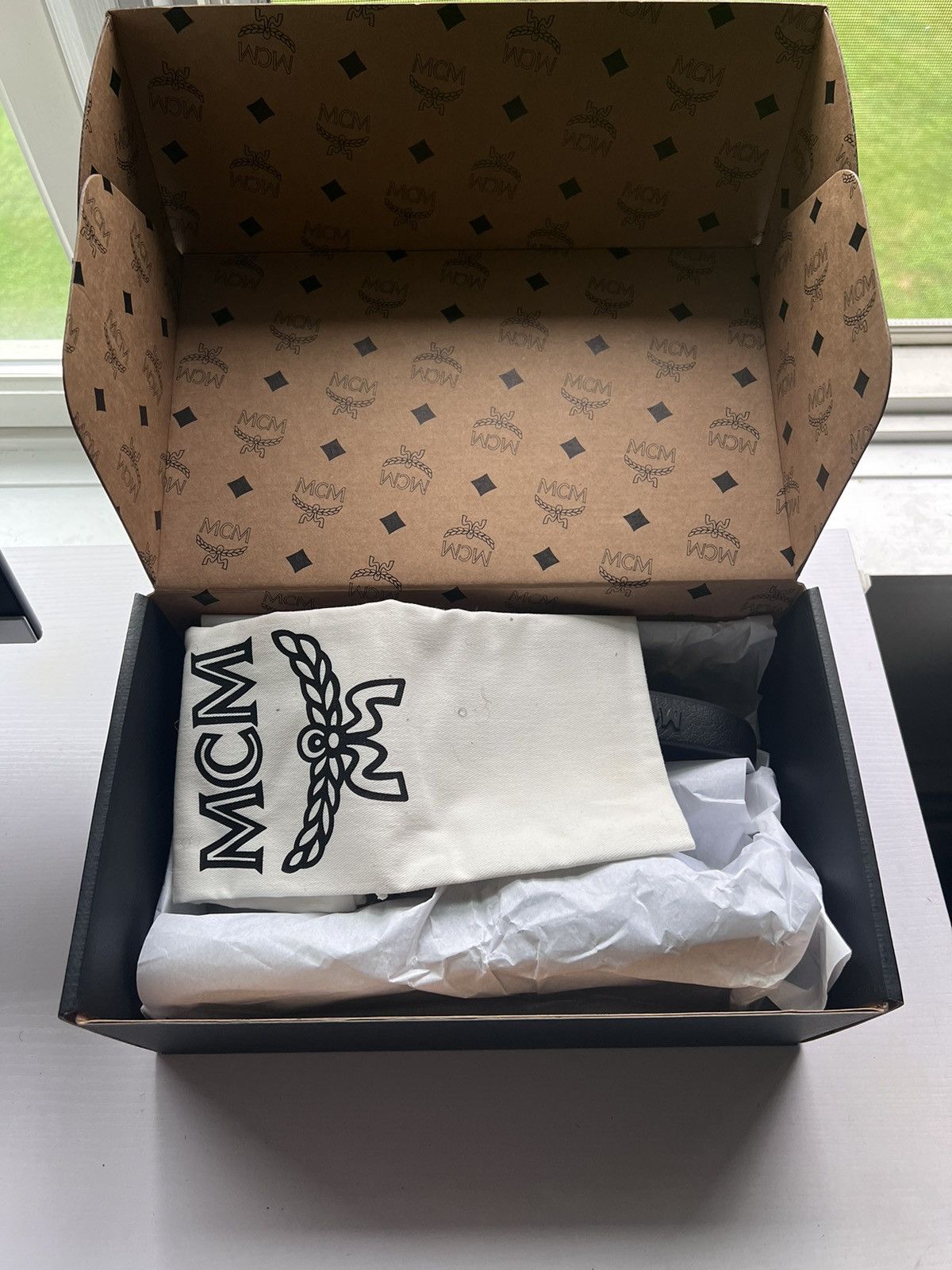 MCM Black monogram MCM Slides Size US 10 / EU 43 - 6 Thumbnail