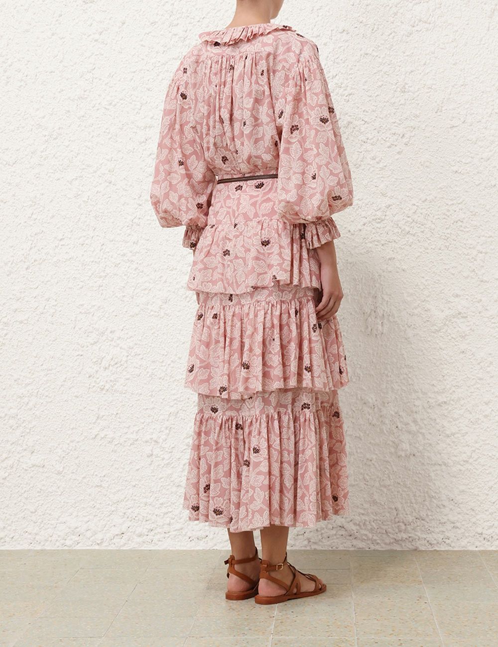 Zimmermann oc11z0525 Ottie Ruffle Neck Blouses in Multicolor Size L / US 10 / IT 46 - 4 Thumbnail