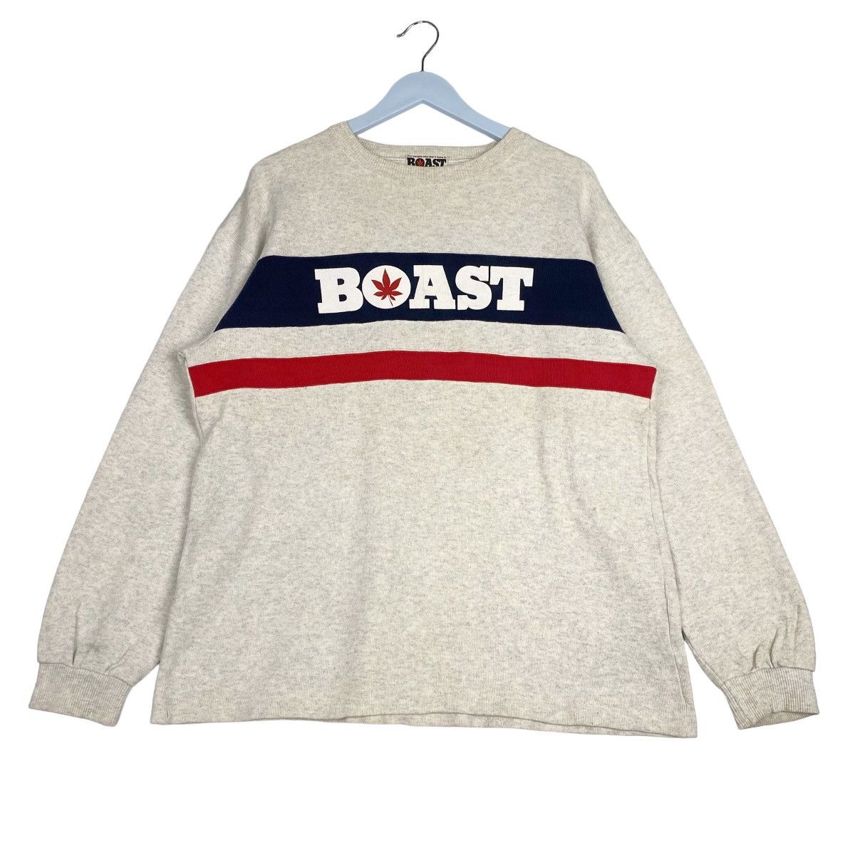 Boast × Vintage Vintage Boast USA Printed Crewneck Sweatshirt Light Gray Size US XL / EU 56 / 4 - 1 Thumbnail