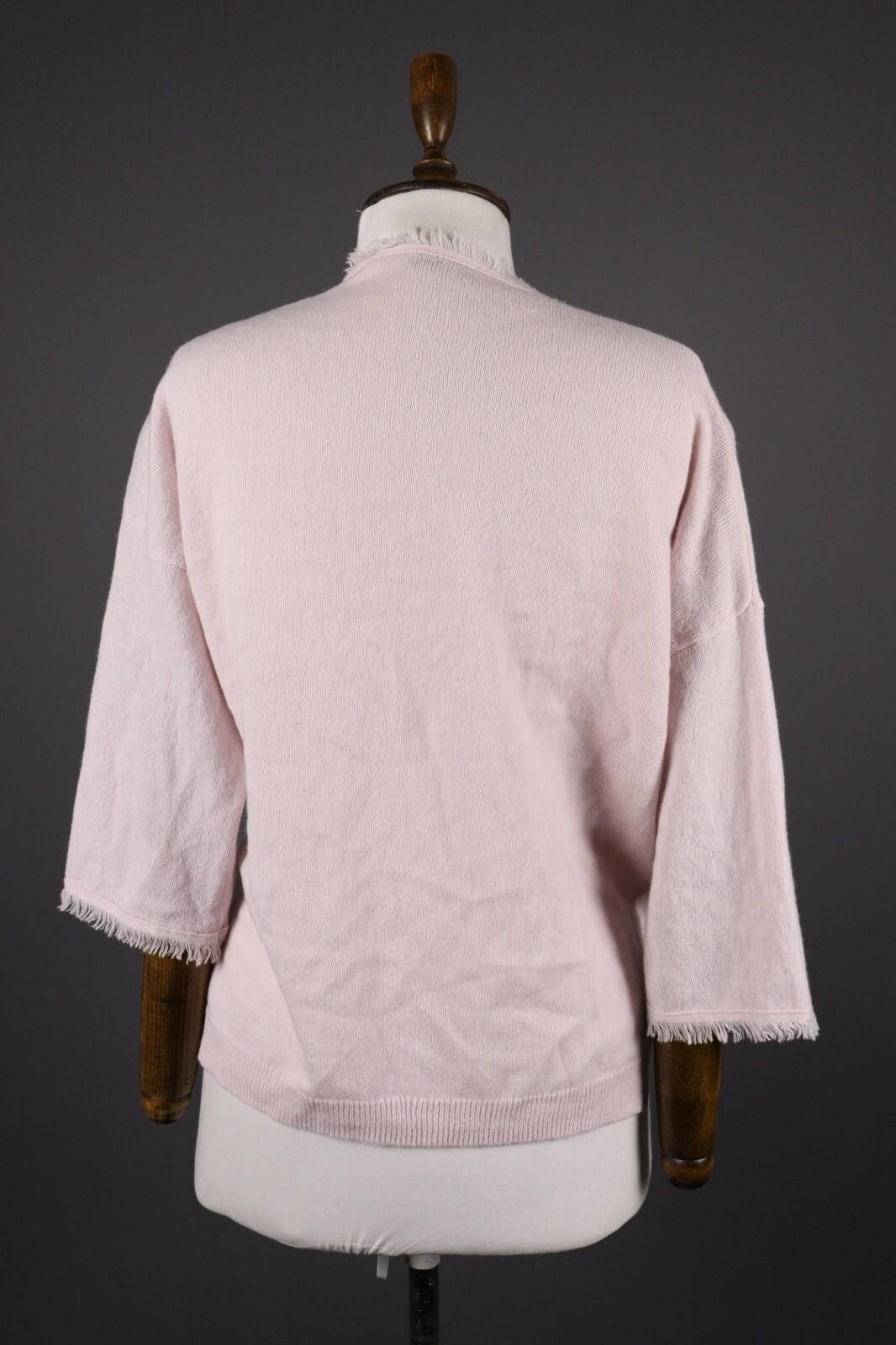Designer FFC Pink Wool Cashmere Knit Drepe Cardigan Sweater Size 1 Size M / US 6-8 / IT 42-44 - 5 Thumbnail