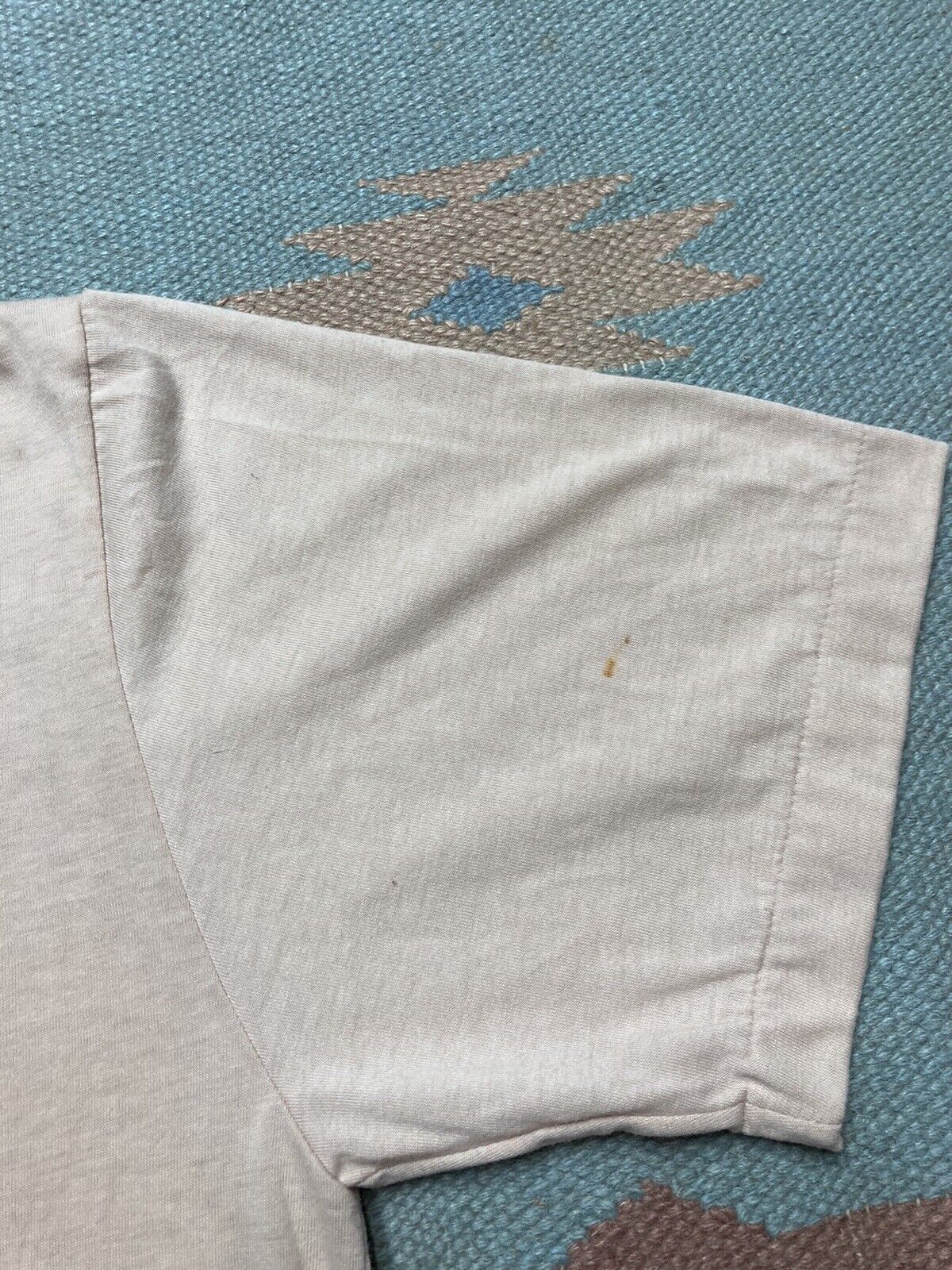 Vintage VTG 70s cotton polo shirt short sleeve soft thin beige M Size US M / EU 48-50 / 2 - 8 Thumbnail