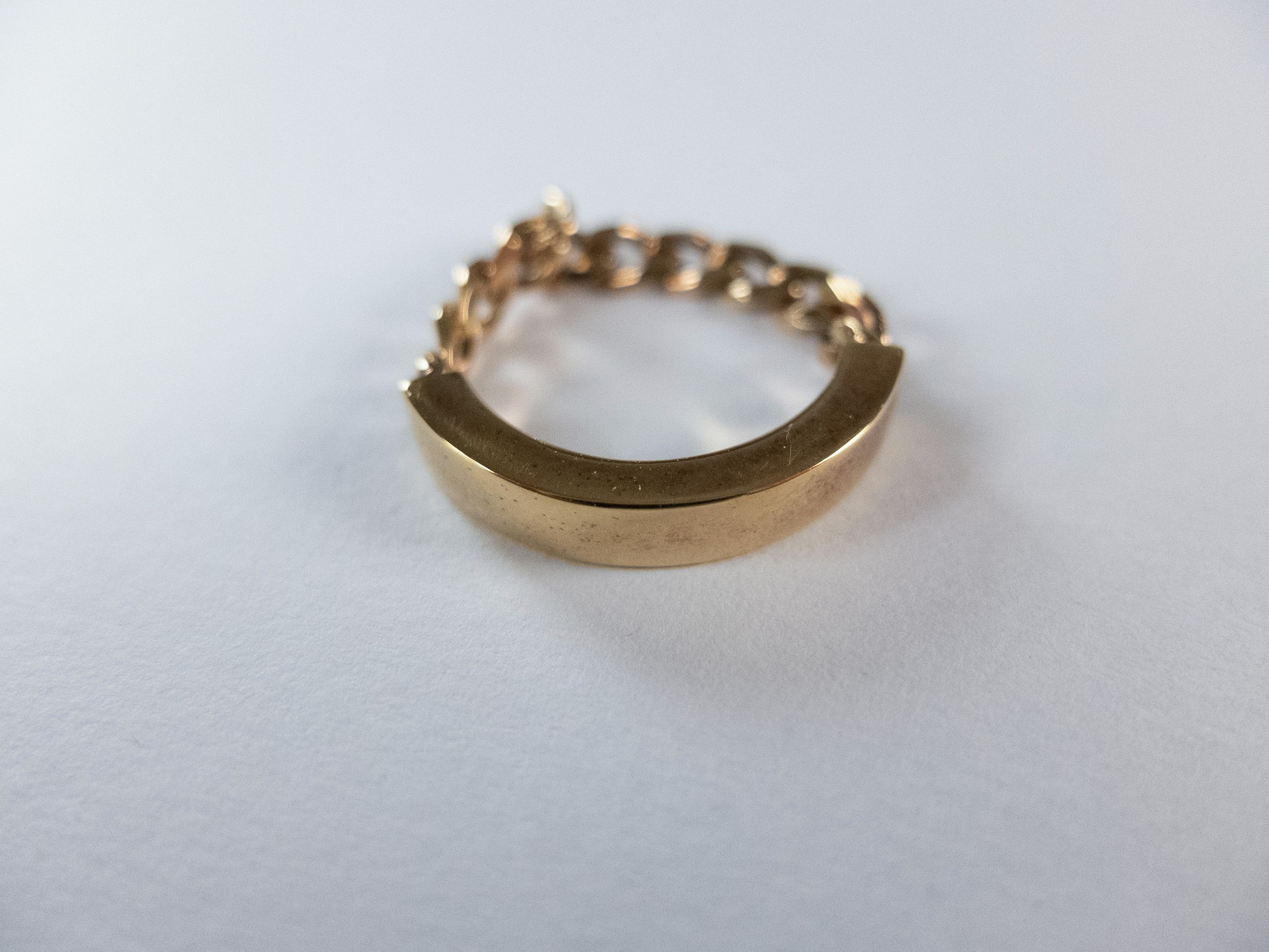 Bottega Veneta BOTTEGA VENETA gold plated Sterling silver chain ring 21 q Size ONE SIZE - 5 Thumbnail