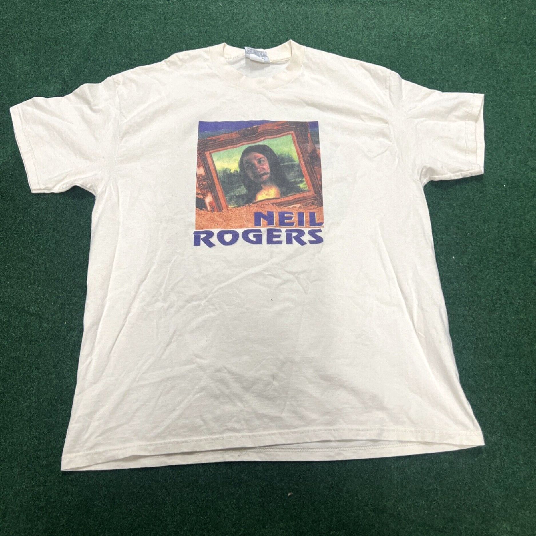 Fruit Of The Loom Vintage Neil Rogers Talk Radio Show Graphic T Shirt 1991 610 WIOD White XL Size US XL / EU 56 / 4 - 1 Thumbnail