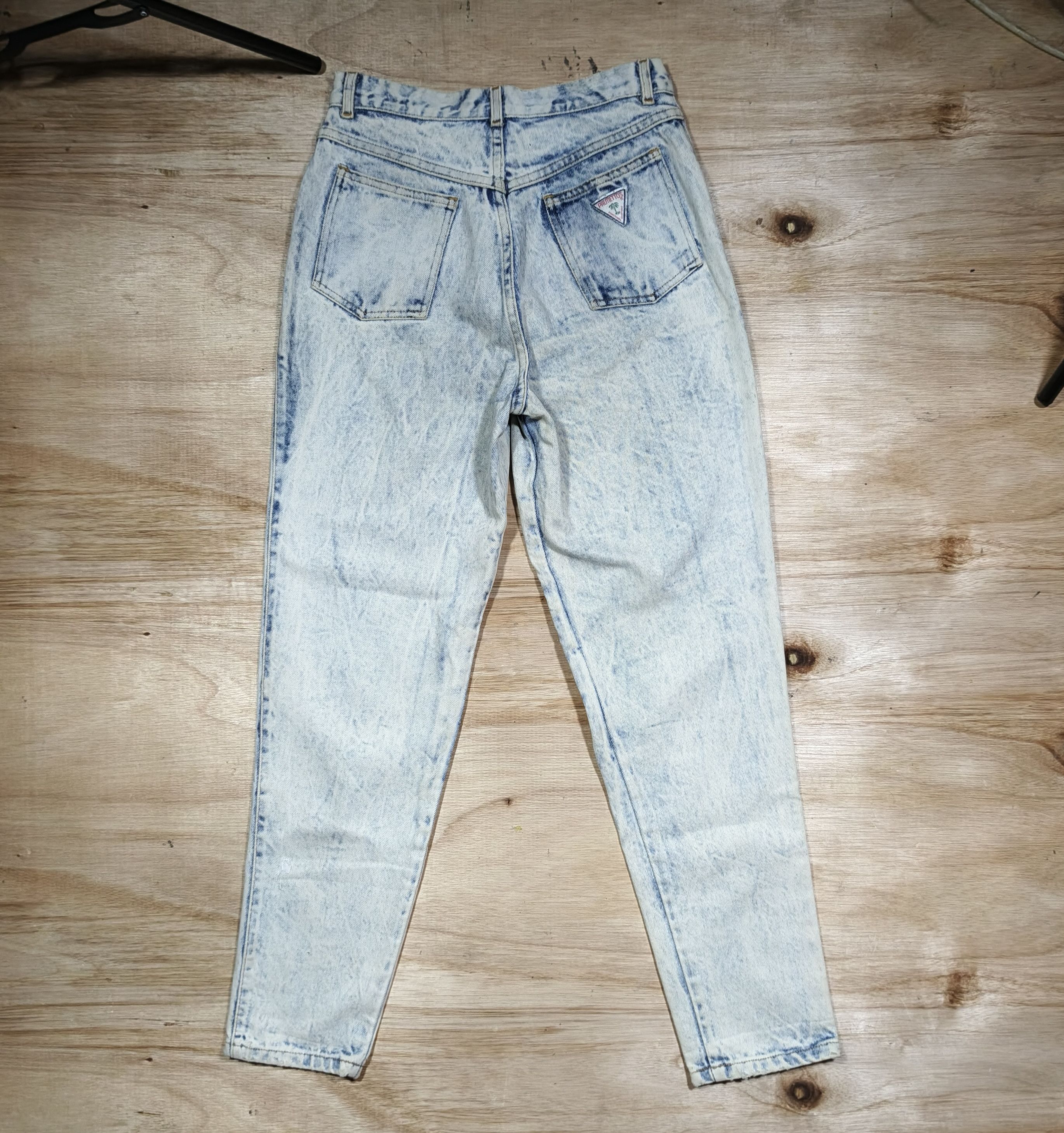 Vintage PALMETTO'S High Waisted Acid Wash Button Fly Mom Jeans Size 29" - 4 Thumbnail