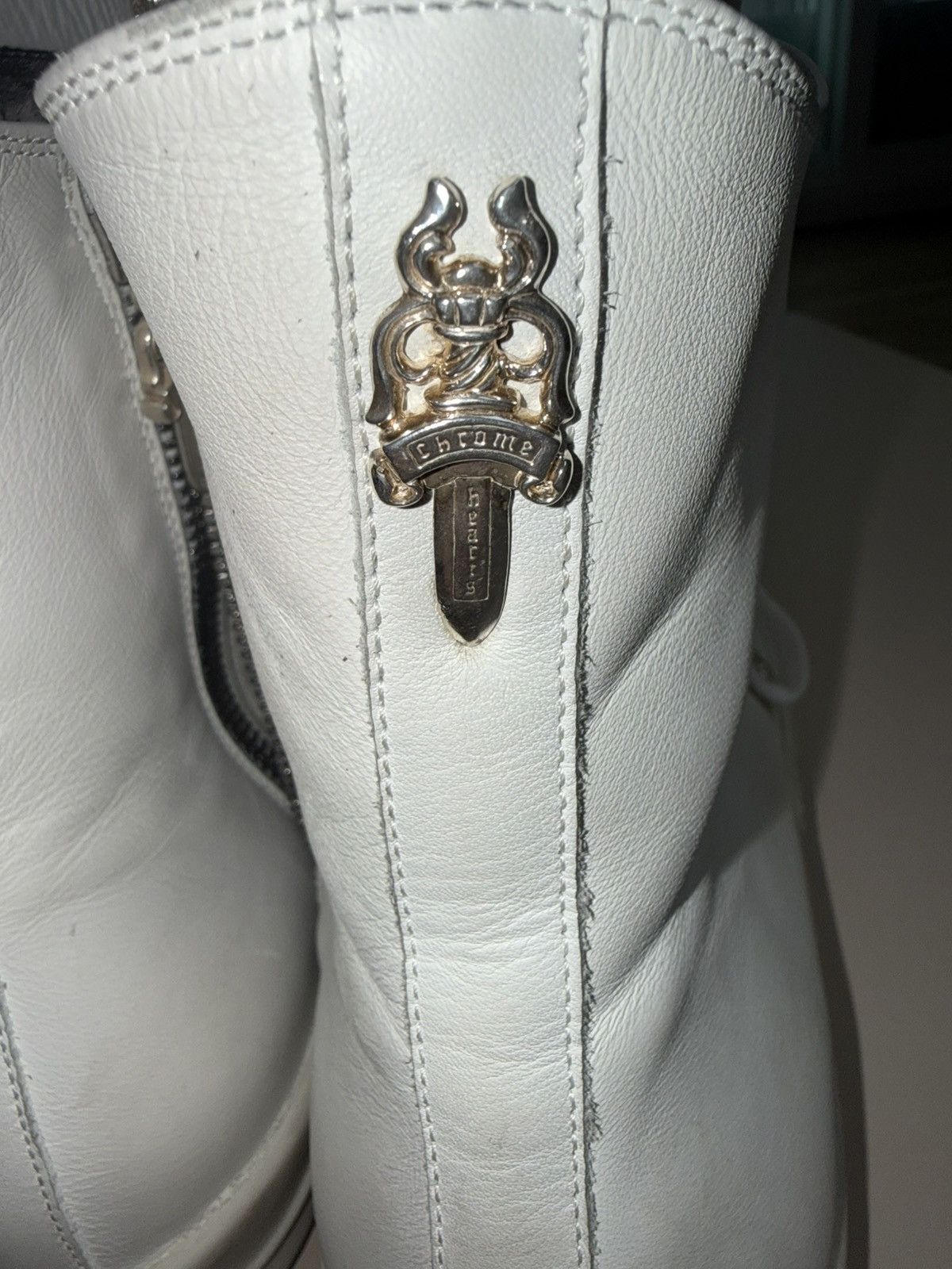 Chrome Hearts [EU45] Chrome Hearts Ramones with fleur white rhodium Size US 11.5 / EU 44-45 - 8 Thumbnail