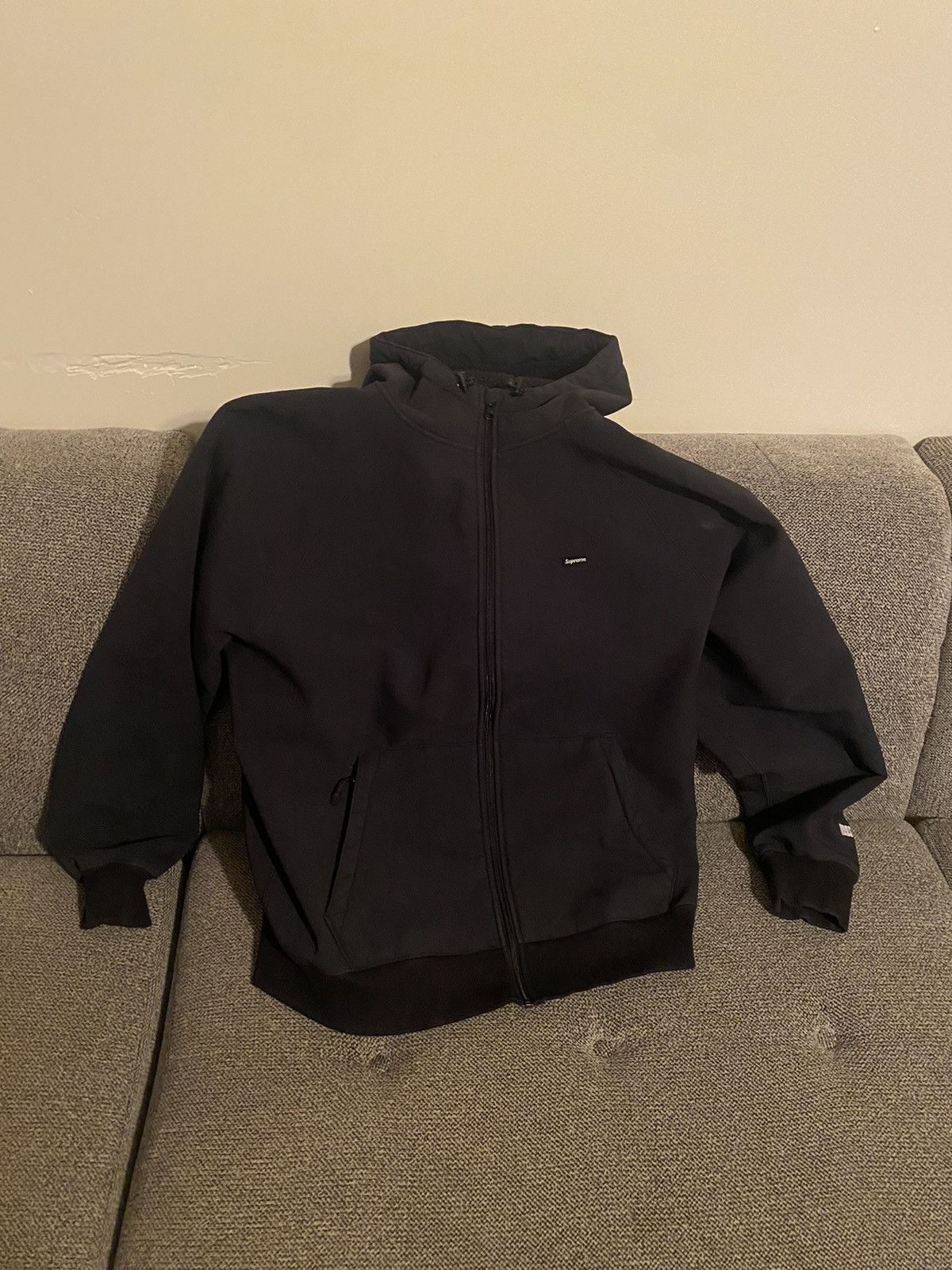 image of Supreme Box Logo Gortex Black Zip Up, Men's (Size Large)