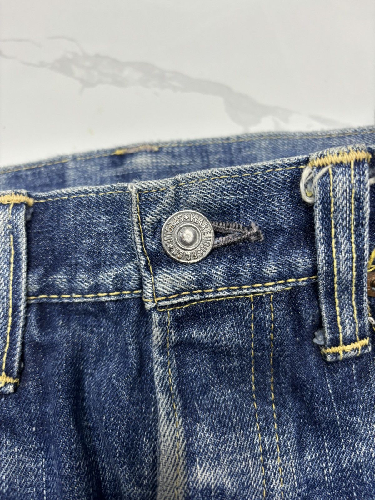 Sugar Cane Vintage Warehouse Selvedge Jeans Distressed Denim Size US 30 / EU 46 - 8 Thumbnail