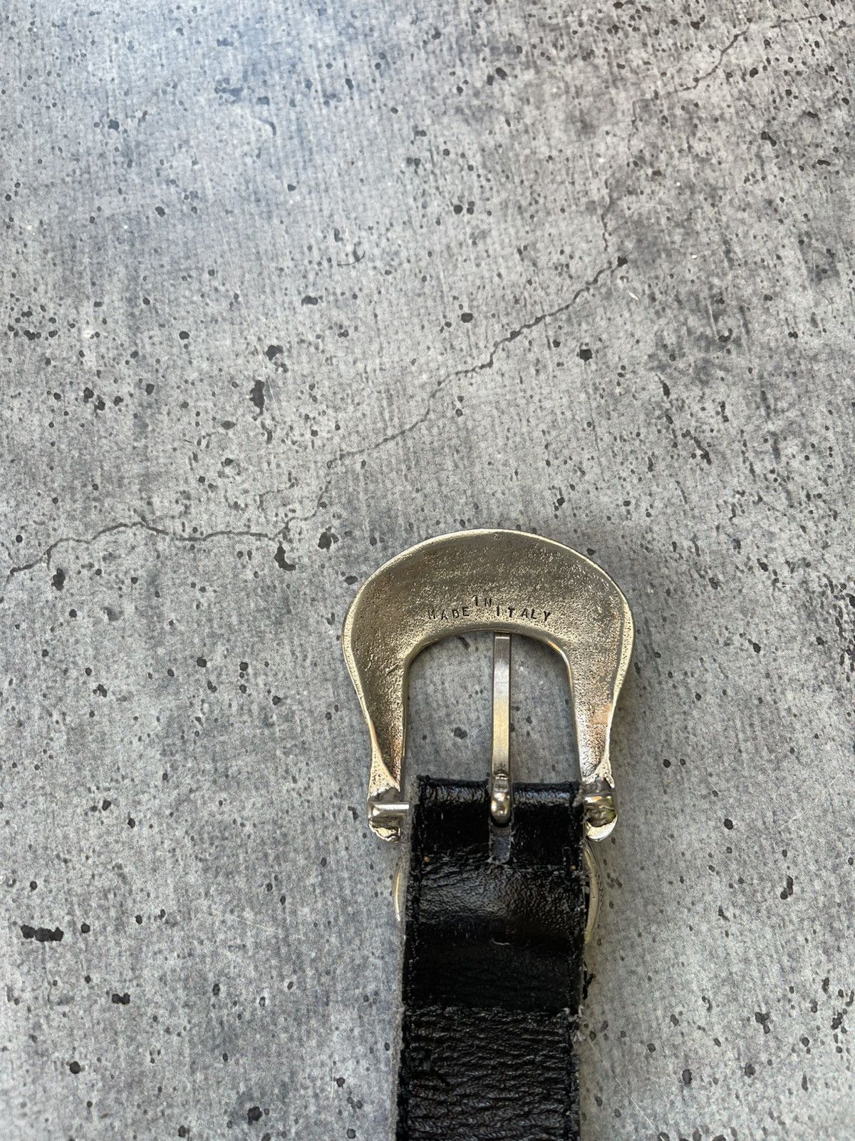 Other Vintage Y2K Avant-garde Distressed Leather Metal Belt Size ONE SIZE - 6 Thumbnail