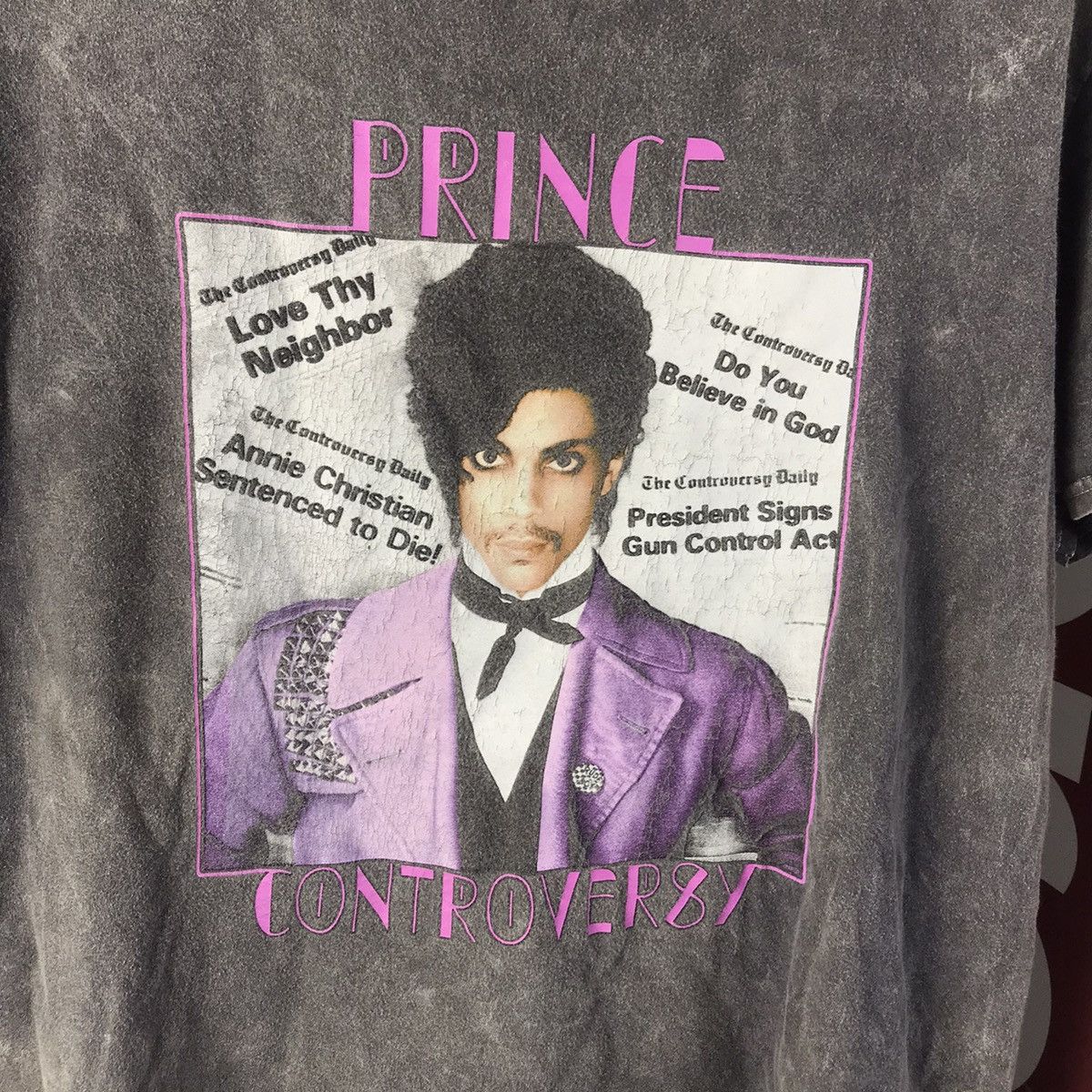 Band Tees × Prince × Vintage Prince Controversy acidwash Tour 2004 Ever T-Shirt Size US L / EU 52-54 / 3 - 4 Thumbnail
