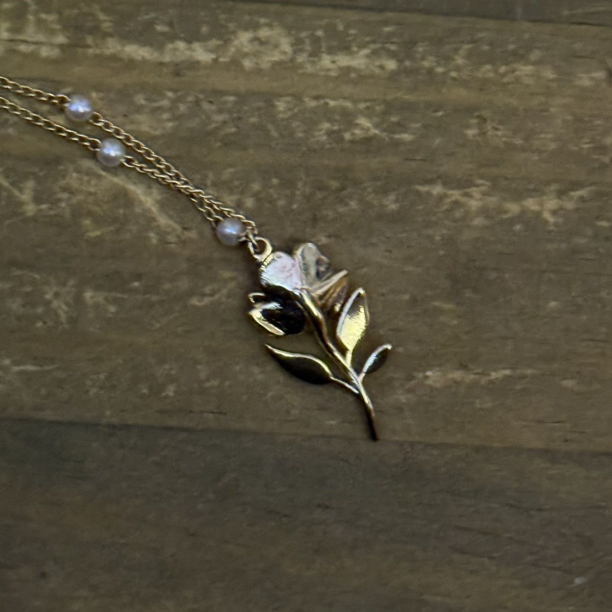 Other Gold tone station pearl rose pendant necklace Size ONE SIZE - 5 Thumbnail