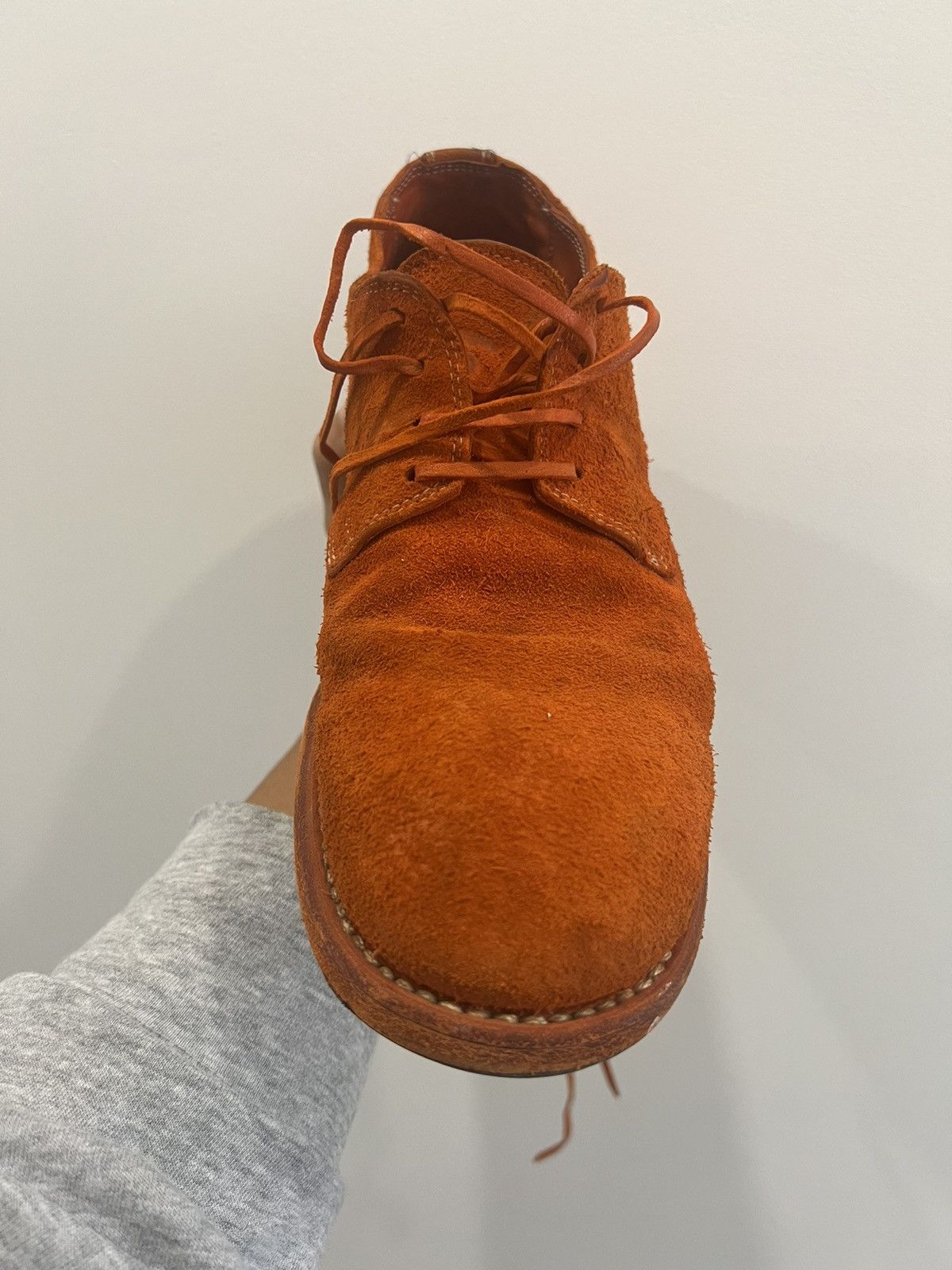 Guidi GUIDI Derby Shoes — Reverse Horse Leather in Burnt Orange Size US 7 / EU 40 - 7 Thumbnail