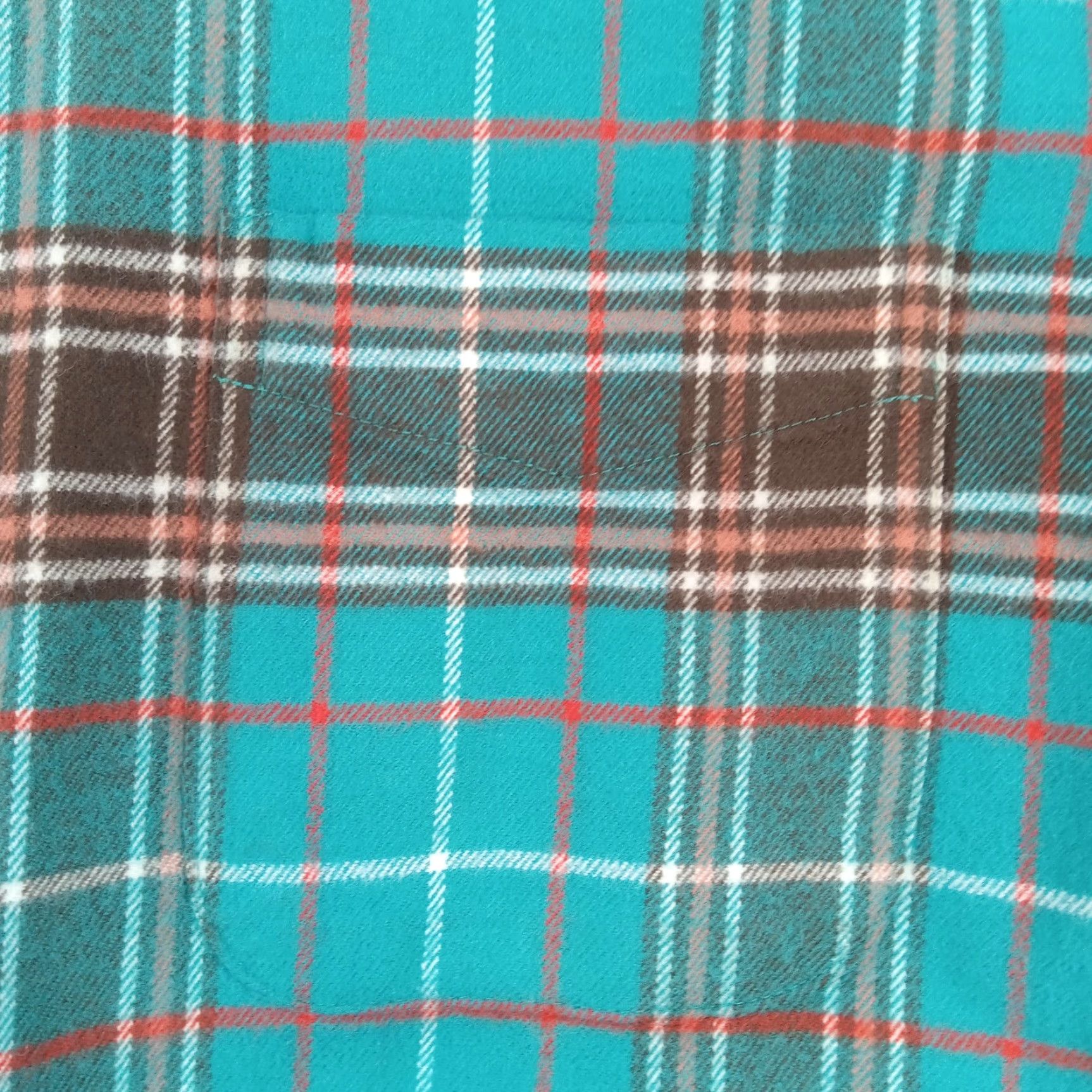 Lands' End Lands End Shirt Mens 16-16.5 Blue Brown Plaid Flannel Traditional Fit Button Up Shirt - Mens Regular Size 16 Blue Plaid Size US L / EU 52-54 / 3 - 7 Thumbnail