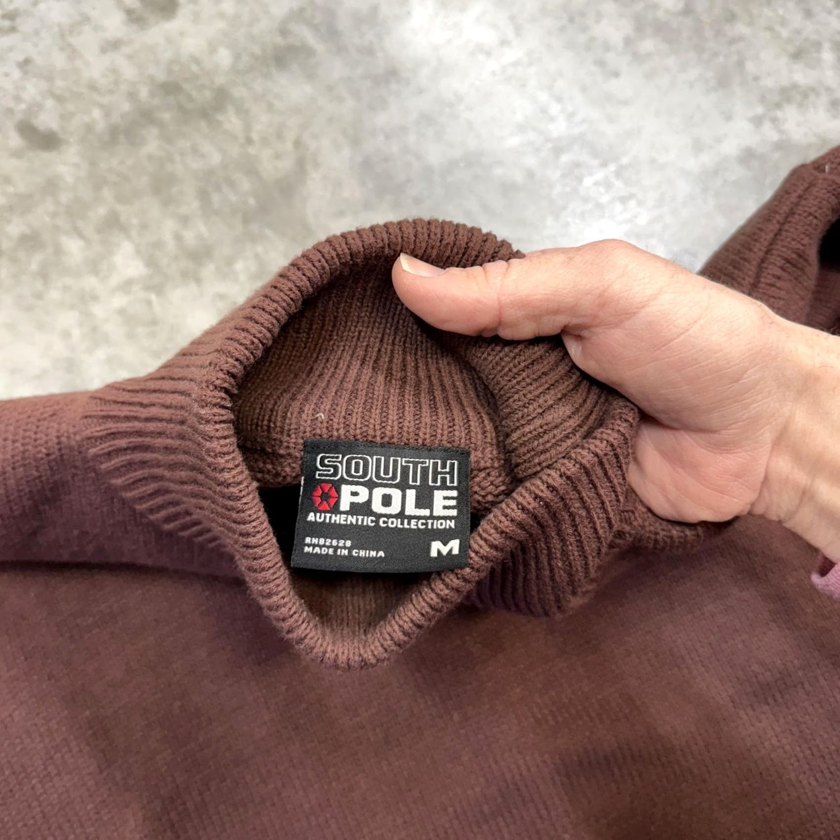 Southpole Southpole Sweater Mens Medium Brown Turtleneck Knit Pullover Long Sleeve Solid Size US M / EU 48-50 / 2 - 2 Thumbnail
