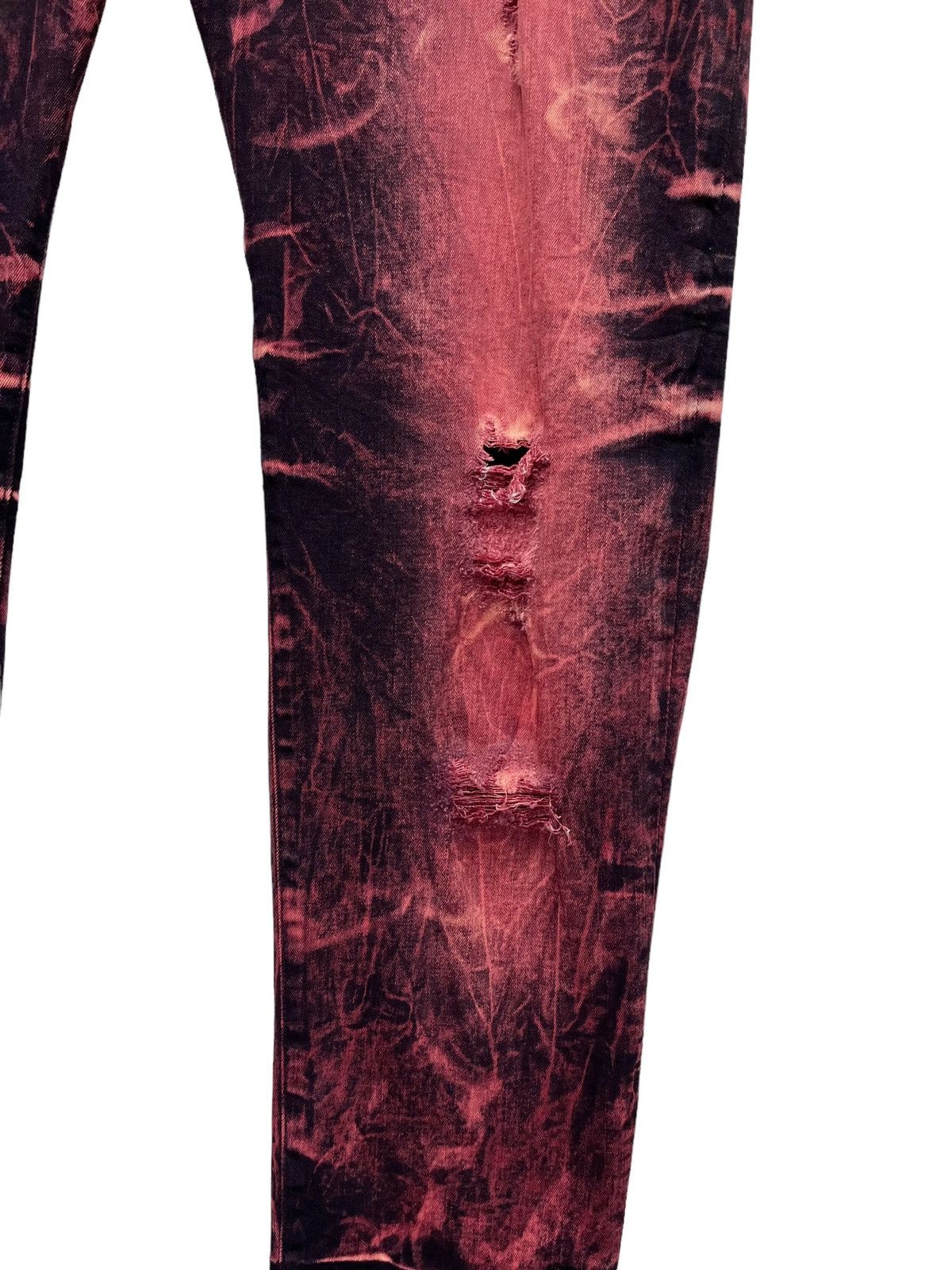 Robins Jeans 42” ROBINS JEANS Red Blood Acid Wash Ripped Stretchy Denim🔥 Size US 42 / EU 58 - 12 Thumbnail
