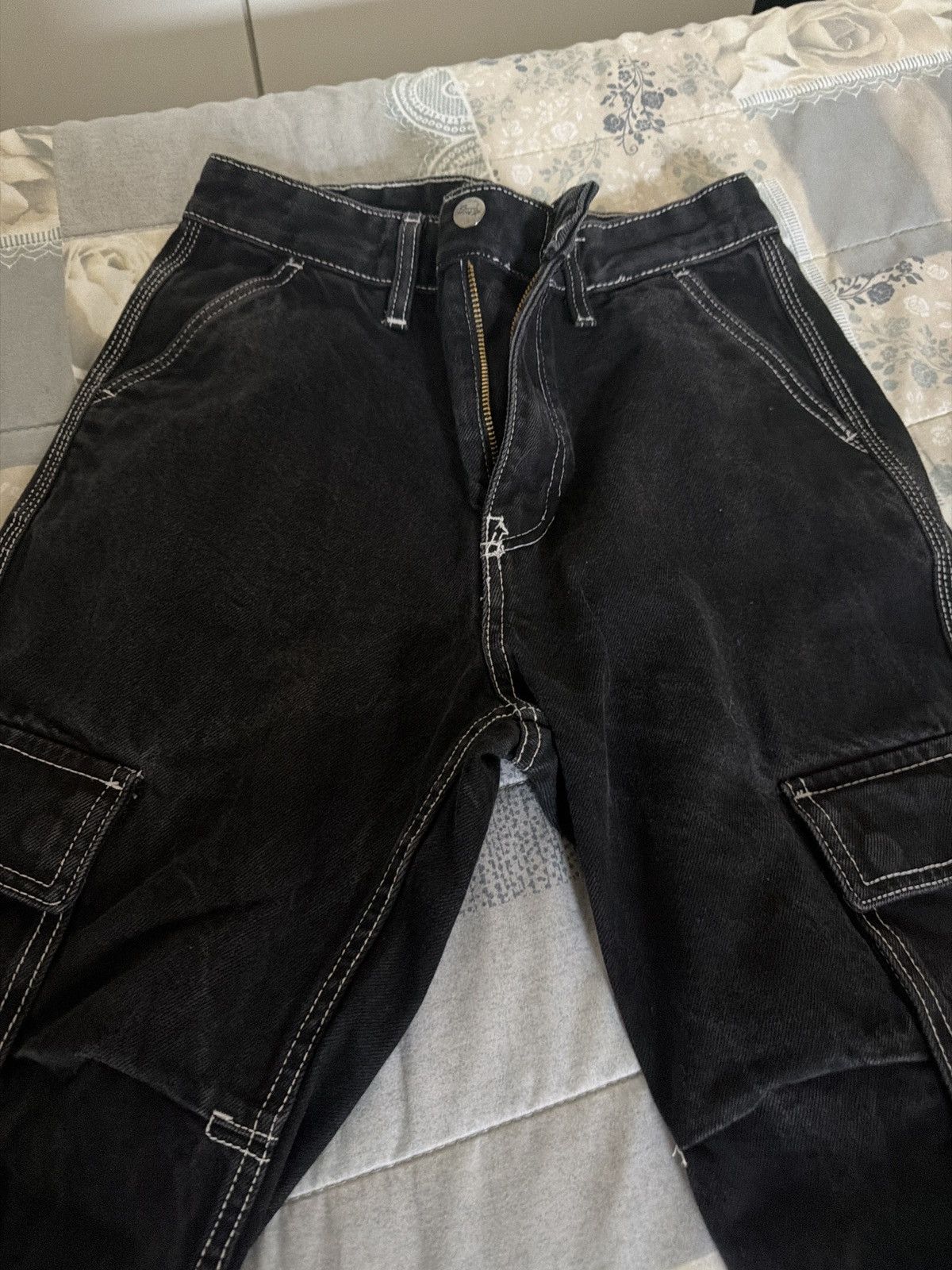 Pull & Bear Black denim pants Size US 26 / EU 42 - 5 Thumbnail
