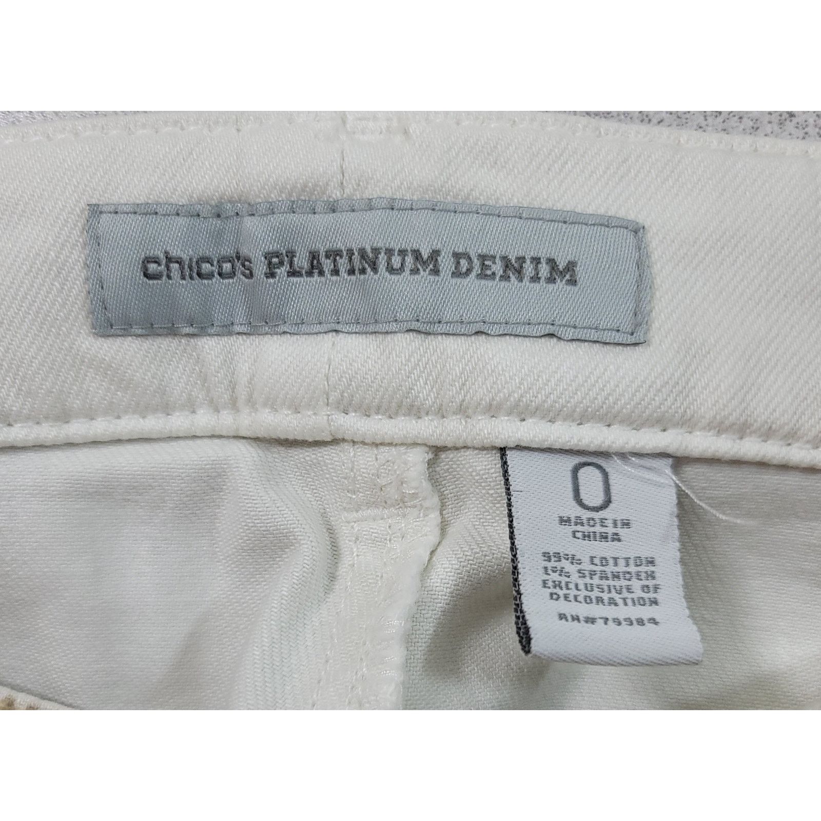 Chicos Chico's Beige Tan Platinum Denim Ankle Pants 0 Small Size 25" / US 0 / IT 36 - 4 Thumbnail