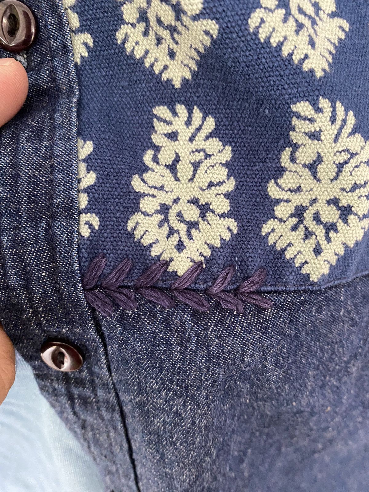 Japanese Brand CAmina Japan Patchwork shirt indigo Size US S / EU 44-46 / 1 - 9 Thumbnail