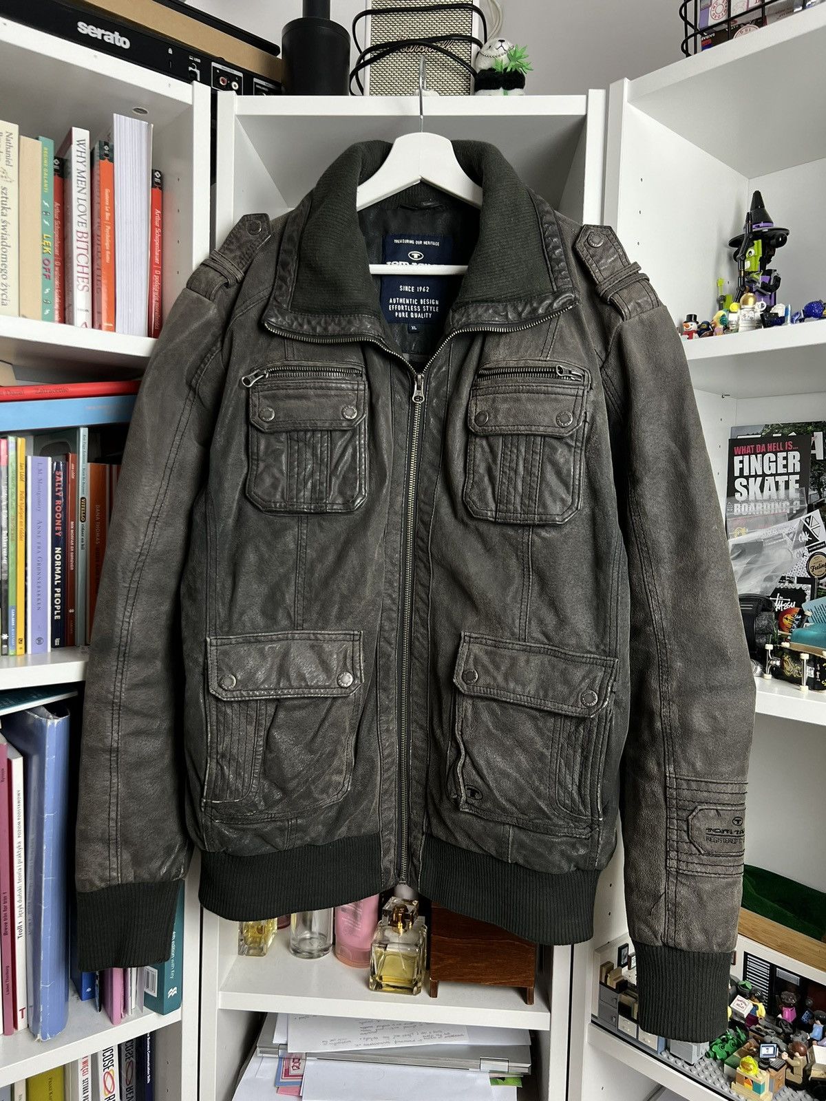 00s archive fur leather hoodie y2k punk