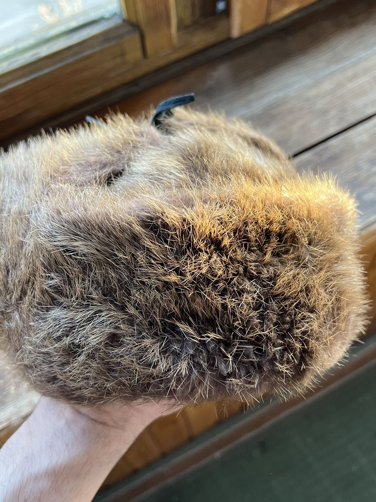 Vintage Vintage Ushanka trapper rabbit leather hat rare Size ONE SIZE - 9 Thumbnail
