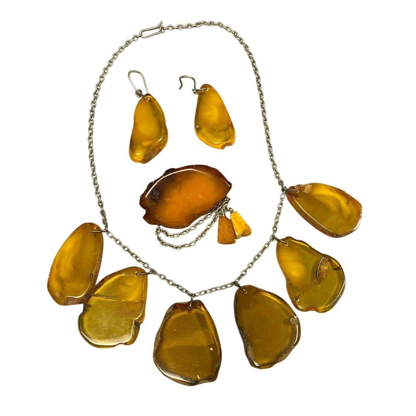 Handmade Handmade Rare OOAC Vintage Baltic Amber Statement Necklace, Size ONE SIZE - 1 Thumbnail