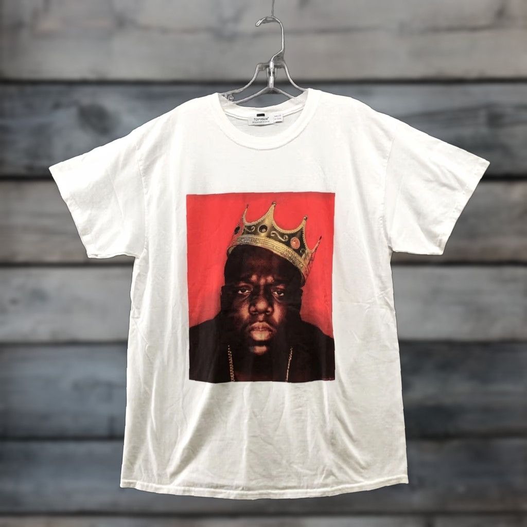 Topman Topman Notorious BIG T Shirt Mens M White Short Sleeve Graphic Retro Hip Hop Size US M / EU 48-50 / 2 - 1 Thumbnail